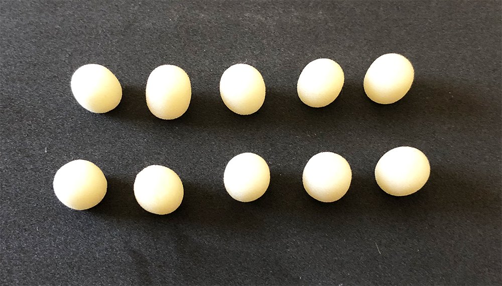 10 Pack Mini Beige Foam Windscreens for Headset & Lapel Microphones - Reduce Wind Noise for Podcasting, Interviews, and Outdoor Recording