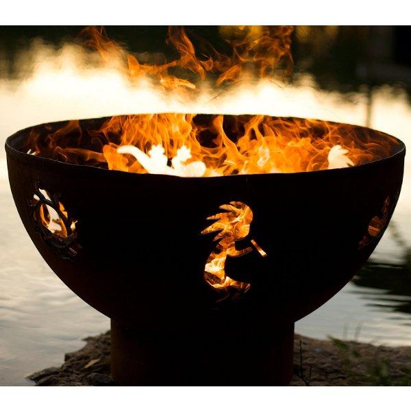 Kokopelli Outdoor Fire Pit - Portable Campfire Bowl for Backyard, Patio, Beach & Camping - Smokeless Steel Fire Pit with Spark Screen & Carry Bag