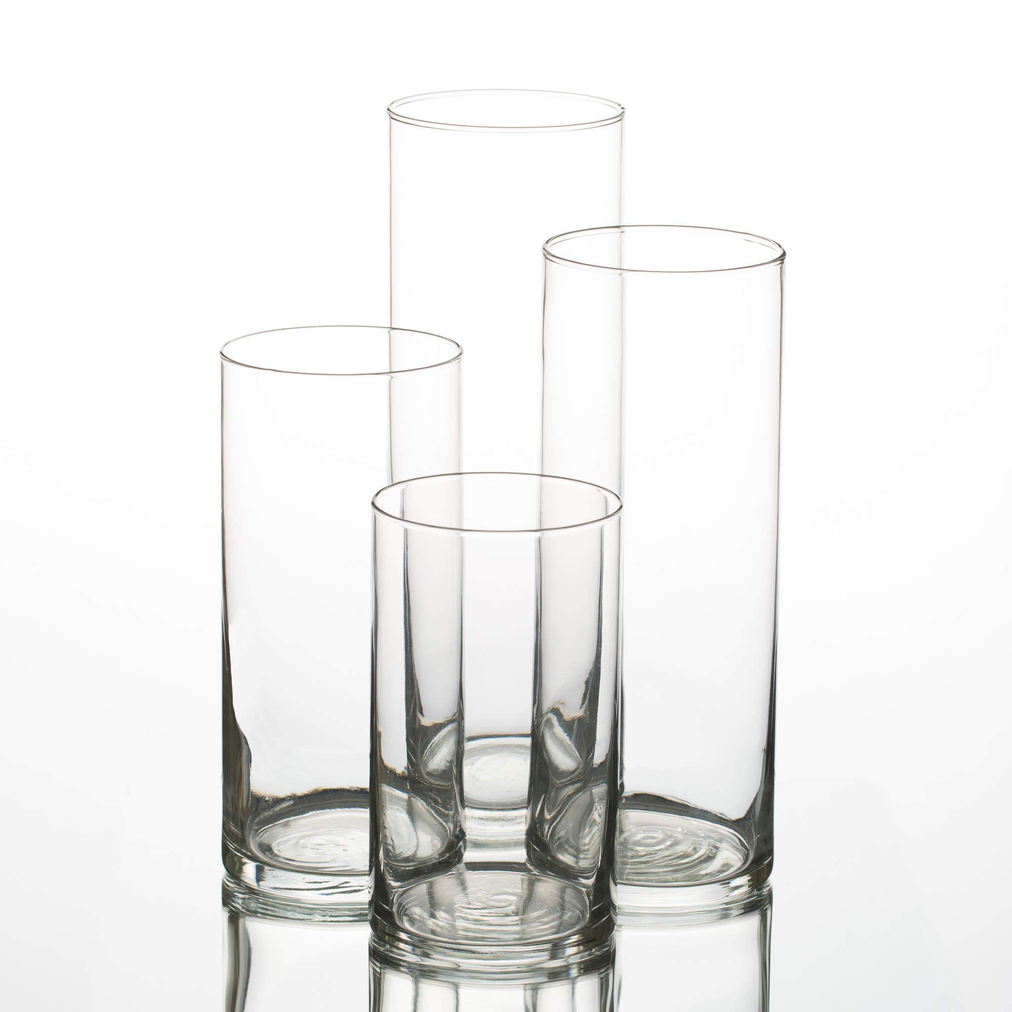 Eastland Glass Cylinder Vases Set of 48 - Clear Tall Cylindrical Vases for Wedding Centerpieces, Floral Arrangements, Home Decor & Party Decorations