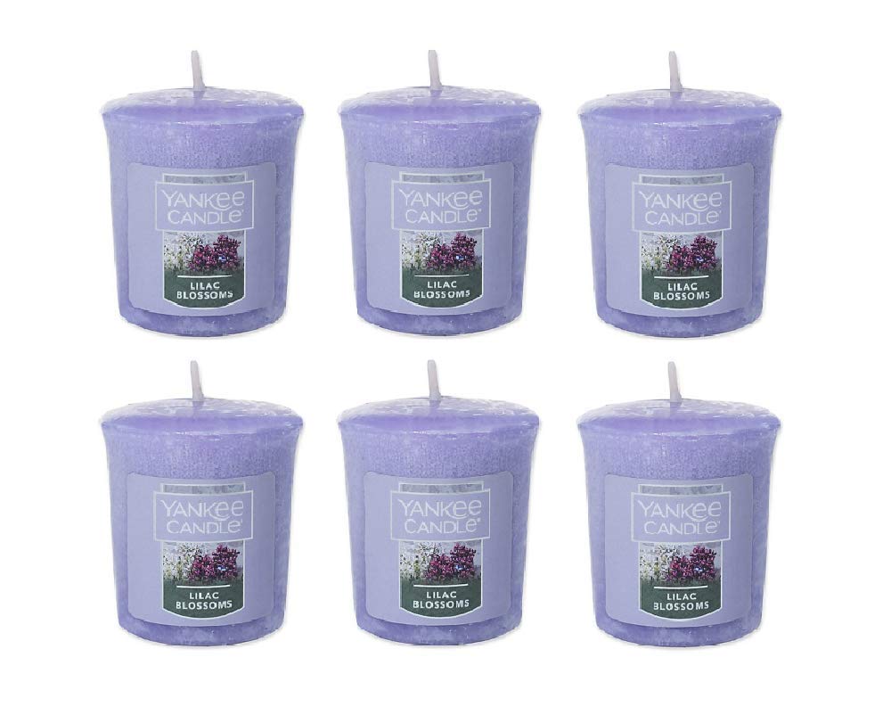 Yankee Candle Lilac Blossoms Scented Votive Candles - Set of 6 for Home Decor, Relaxation & Aromatherapy | Perfect for Bedroom, Bathroom & Living Room