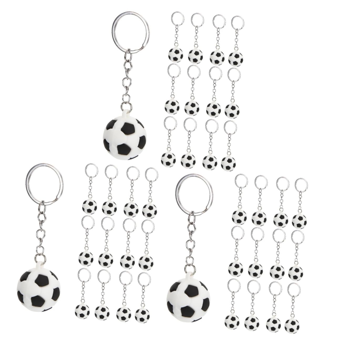 Kisangel 3 Sets Soccer Ball Keychain Key Ring - Football Lover Gift, 12pcs x 3 - Perfect for Sports Enthusiasts, Team Gifts & Soccer Party Favors