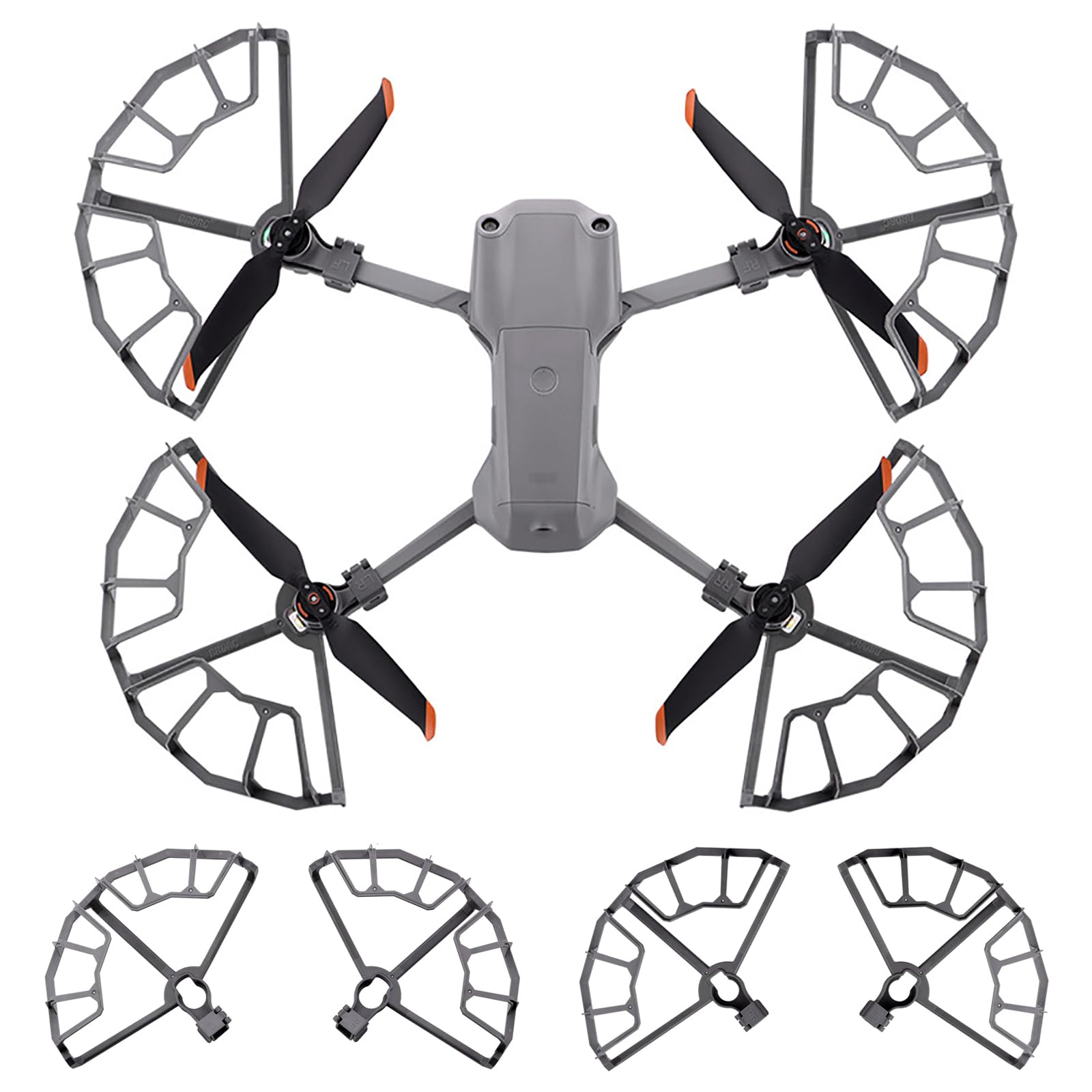 DJI Air 2S/Air 2 Quick Release Propeller Guard - Professional Drone Blade Protector for Mavic Air 2 Series (Grey) | Perfect for Safe Flying, Indoor Practice & Beginner Training