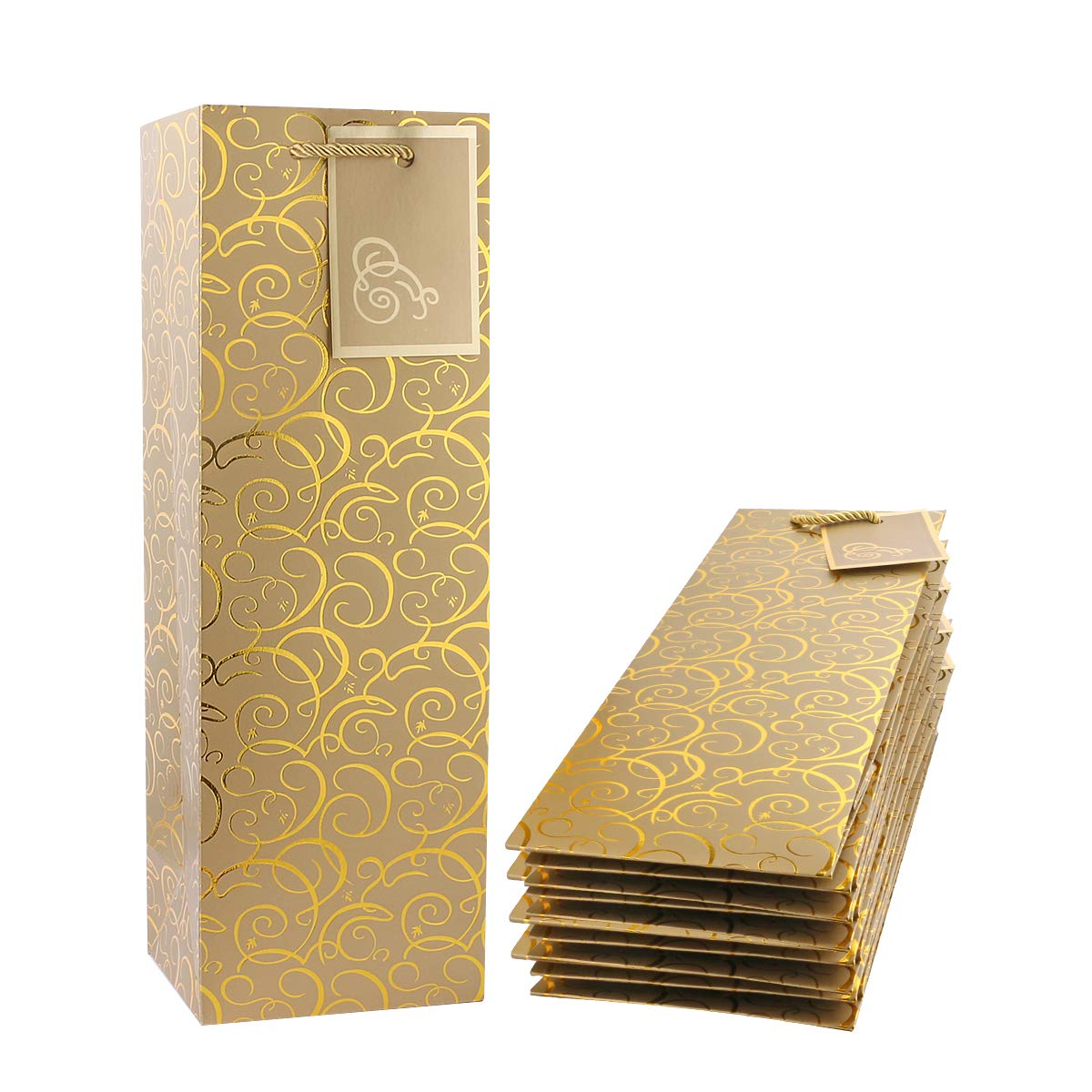 36 Pack Premium Wine Gift Bags - Elegant Gold Wine Bottle Bags for Gifting, Parties & Special Occasions | Perfect for Weddings, Holidays & Corporate Events