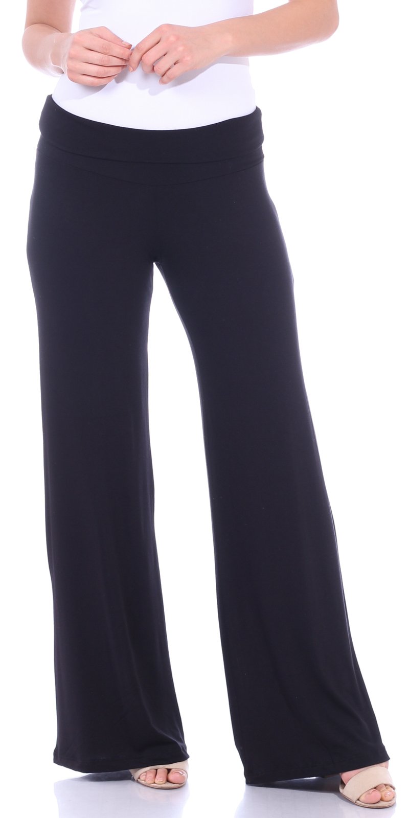 Popana Women's Palazzo Pants - Casual Summer Wide Leg Beach Pants - Plus Size Comfort - Made in USA - Perfect for Vacation, Yoga & Lounge Wear