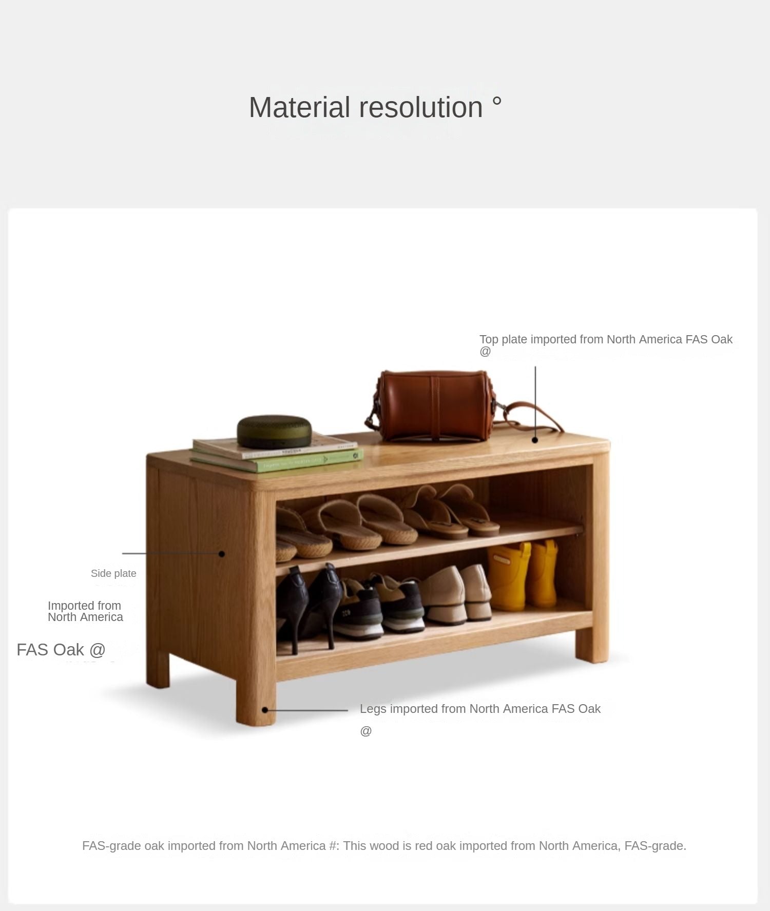 Solid Oak Wood Shoe Storage Bench with Cushion - Entryway Organizer for Shoes, Boots & Accessories - Perfect for Hallway, Mudroom & Closet Organization