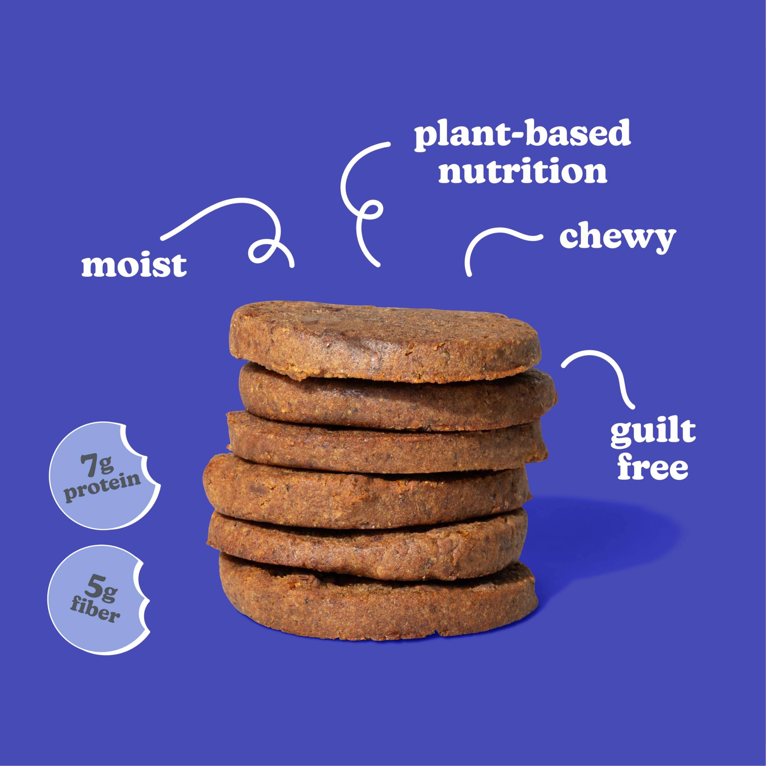 Love + Chew Gluten Free Vegan Cookies - Bulk 60 Count (2oz Each) - Chocolate Chia, High Protein Almonds, Paleo & Non-GMO Snacks - Individually Wrapped Soft Baked Cookies for Office, School & Travel Snacking
