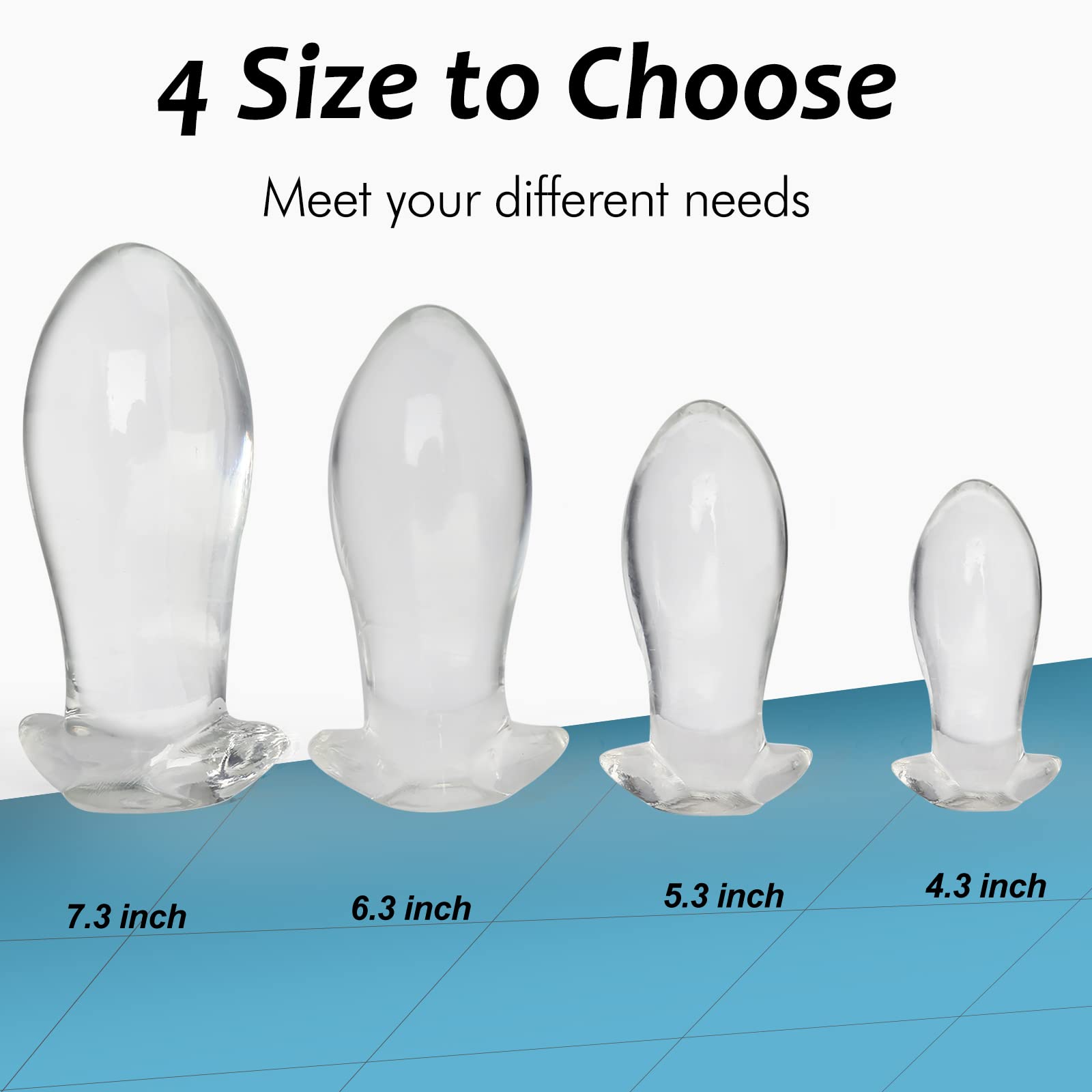 Large Soft Anal Plug Trainer - Prostate Massage Sex Toy for Beginners & Advanced Users, Waterproof Anal Plugs Kit for Men, Women & Couples (Size L) - Perfect for Solo Play, Couples Exploration & Sensual Massage