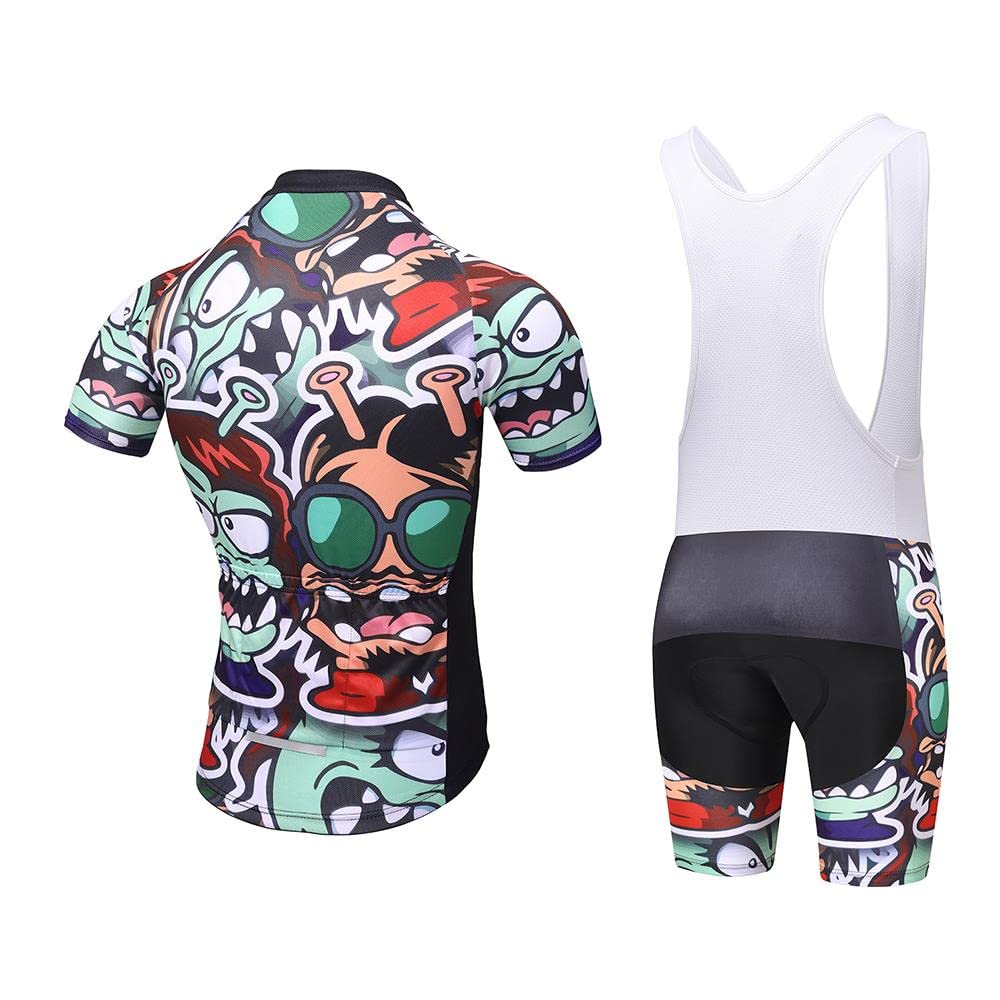 Men's Cycling Jersey & Bib Shorts Set - Quick-Dry, Full-Zip Road Bike Clothing Kit for Mountain & Road Biking | Perfect for Training, Racing & Outdoor Cycling Adventures