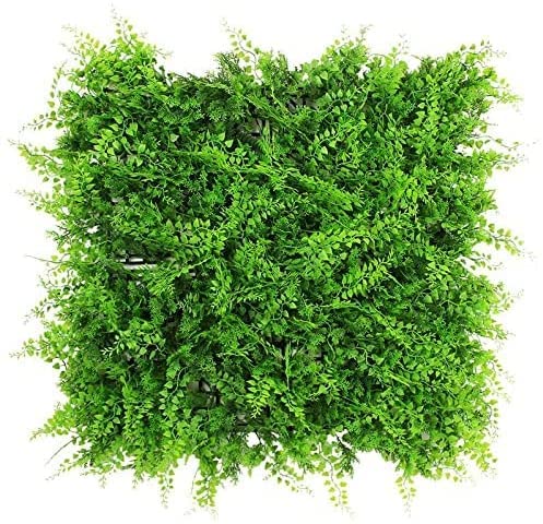 Premium Artificial Boxwood Hedge Panels - 12 Pack (32 Sq Ft) for Indoor & Outdoor Privacy Fence, Wall Decor, and Sound Diffusion | UV-Resistant Fake Greenery for Patio, Garden, Balcony, Office & Event Decoration