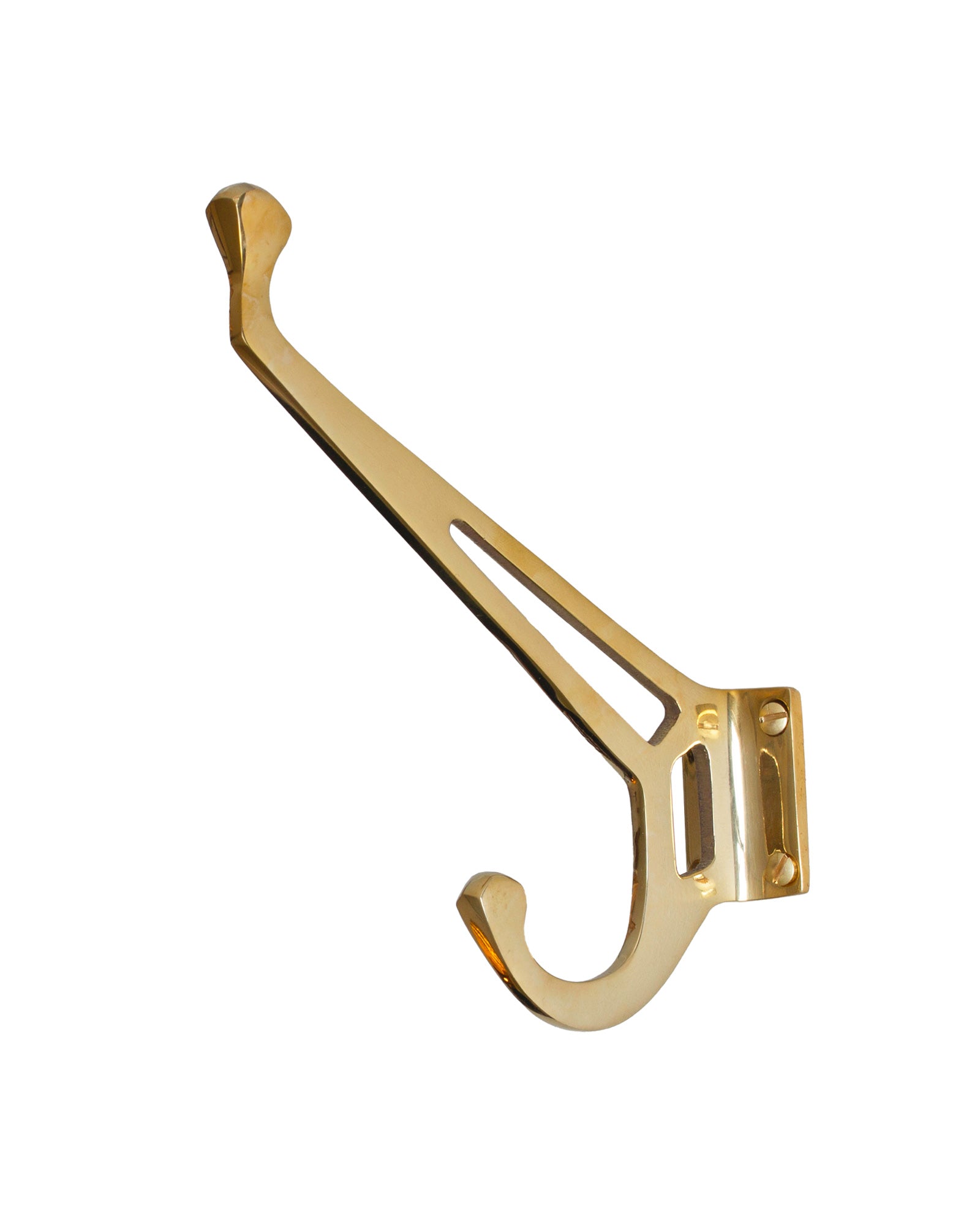Vintage Brass Coat Hook - Heavy Duty Wall Mounted Hanger for Hats, Robes & Coats - Perfect for Entryway, Bedroom & Bathroom Organization