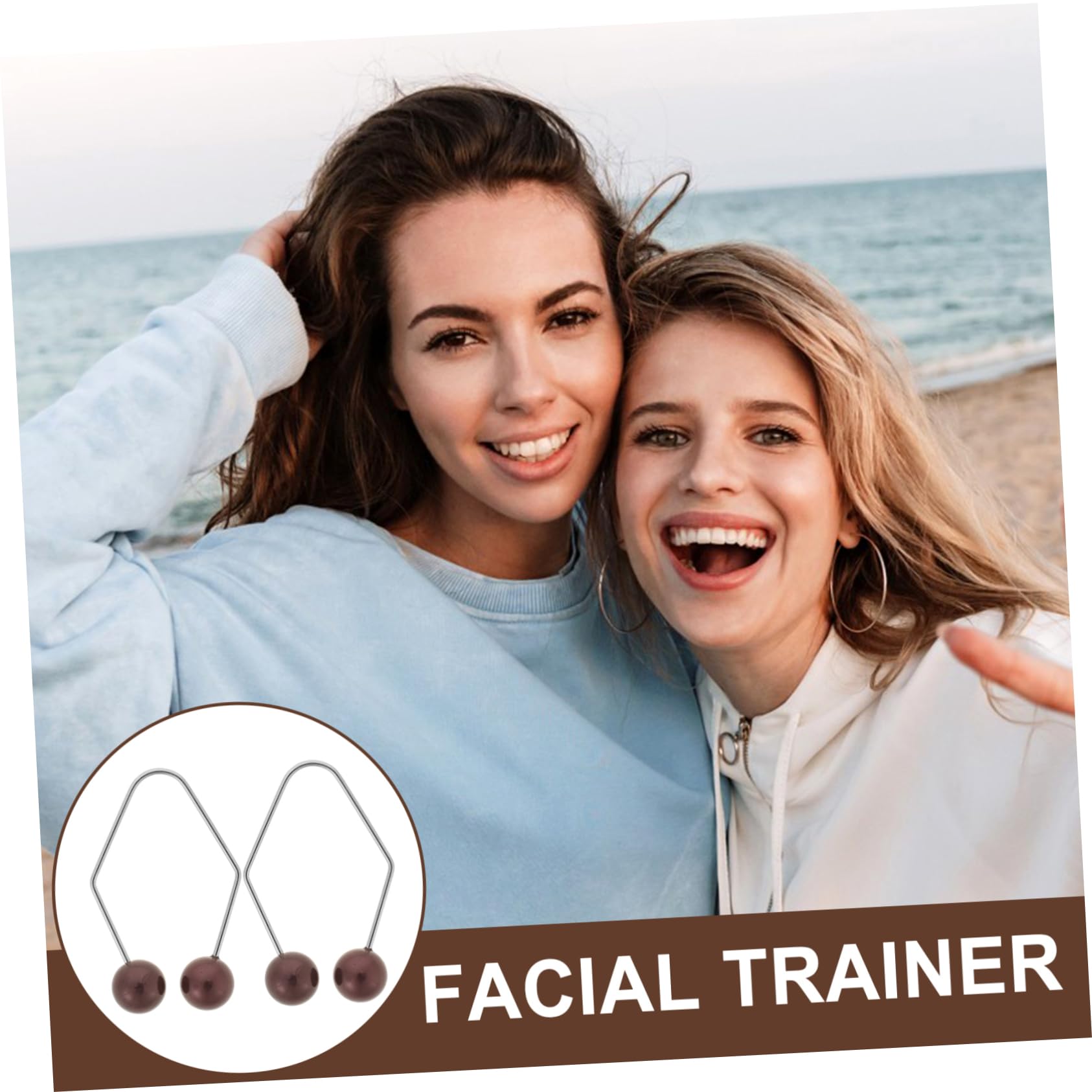 Veemoon Natural Dimple Maker for Cheeks - 1 Pair Facial Muscle Trainer to Create Beautiful Dimples - Easy to Wear Smile Enhancer for Women & Men (Black) - Perfect for Selfie, Cosplay & Daily Beauty Routine