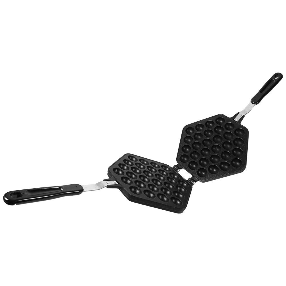 Premium Aluminum Alloy Bubble Waffle Maker with 2 Durable Handles & Non-Stick Coating - Perfect for Home, Cafes, and Breakfast Restaurants