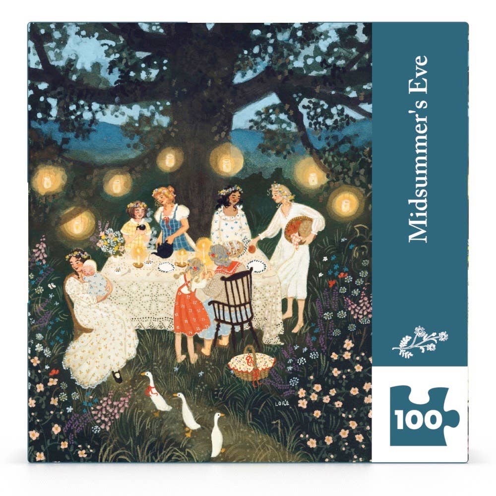 Midsummer's Eve Mini Jigsaw Puzzle - 100 Piece Small Puzzle for Adults & Kids - Perfect for Family Game Night, Travel & Relaxation
