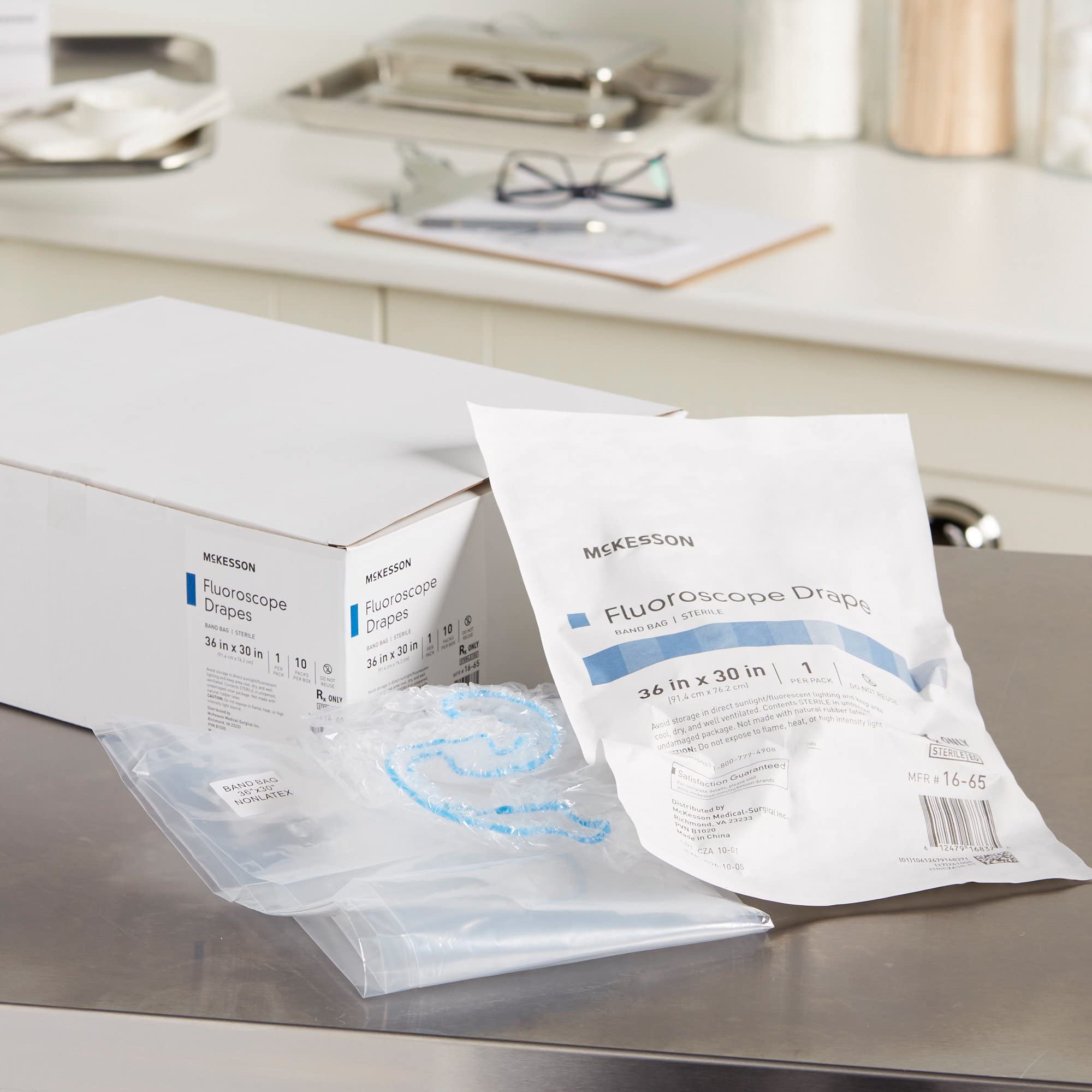 McKesson CSR Sterilization Wrap for Medical Supplies, Tattoo & Nail Tools - Blue Cellulose, 30