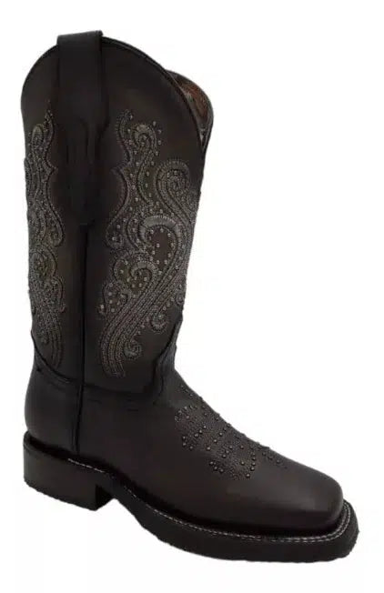 4M02RS Women's Cuadra Black Western Cowgirl Cowhide Leather Rodeo Boots - Stylish & Durable for Country Dancing, Rodeos & Western Fashion