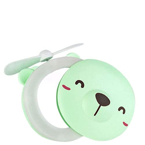 Portable LED Makeup Mirror with USB Fan - Compact Travel Cosmetic Mirror for Vanity, Dressing Table & On-the-Go Touch Ups