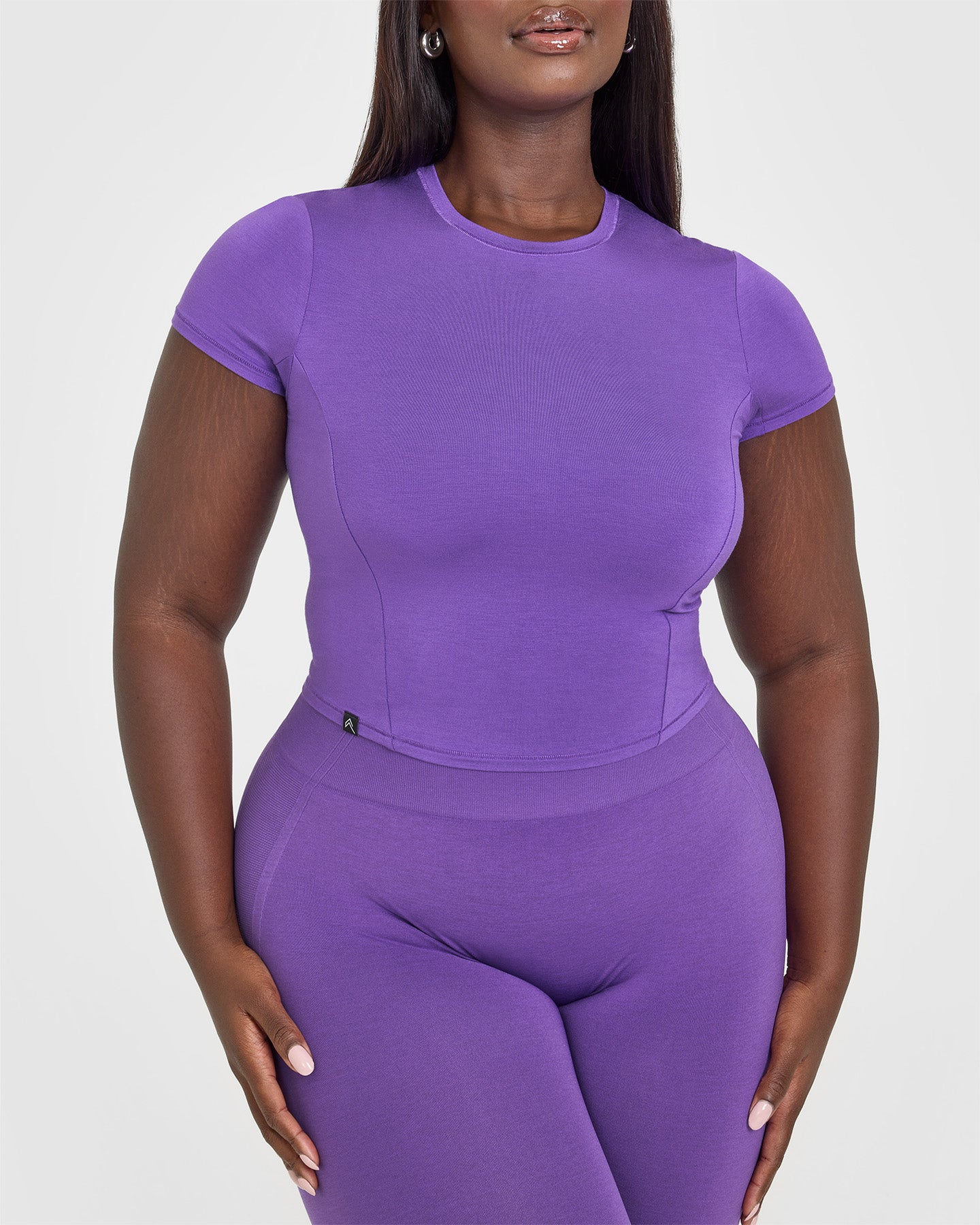 Mellow™ Soft Mid Short Sleeve T-Shirt for Women - Comfortable Casual Tee in Iris Purple | Perfect for Everyday Wear, Outings & Lounge