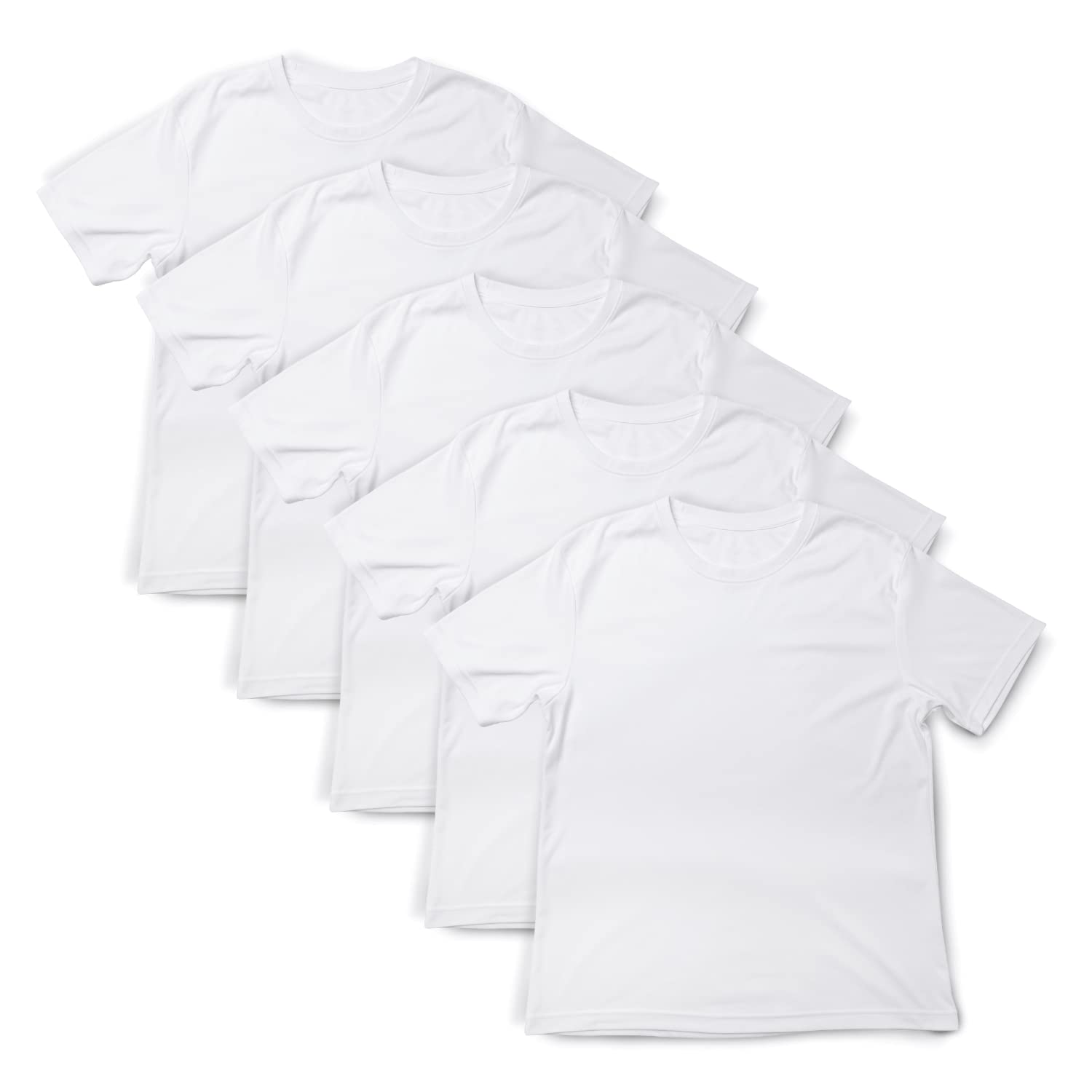 Premium 5-Pack Polyester Sublimation T-Shirts for Men & Women - Soft, Durable & Vibrant Printing for Custom Designs - Perfect for Sports Teams, Events & Personalized Gifts
