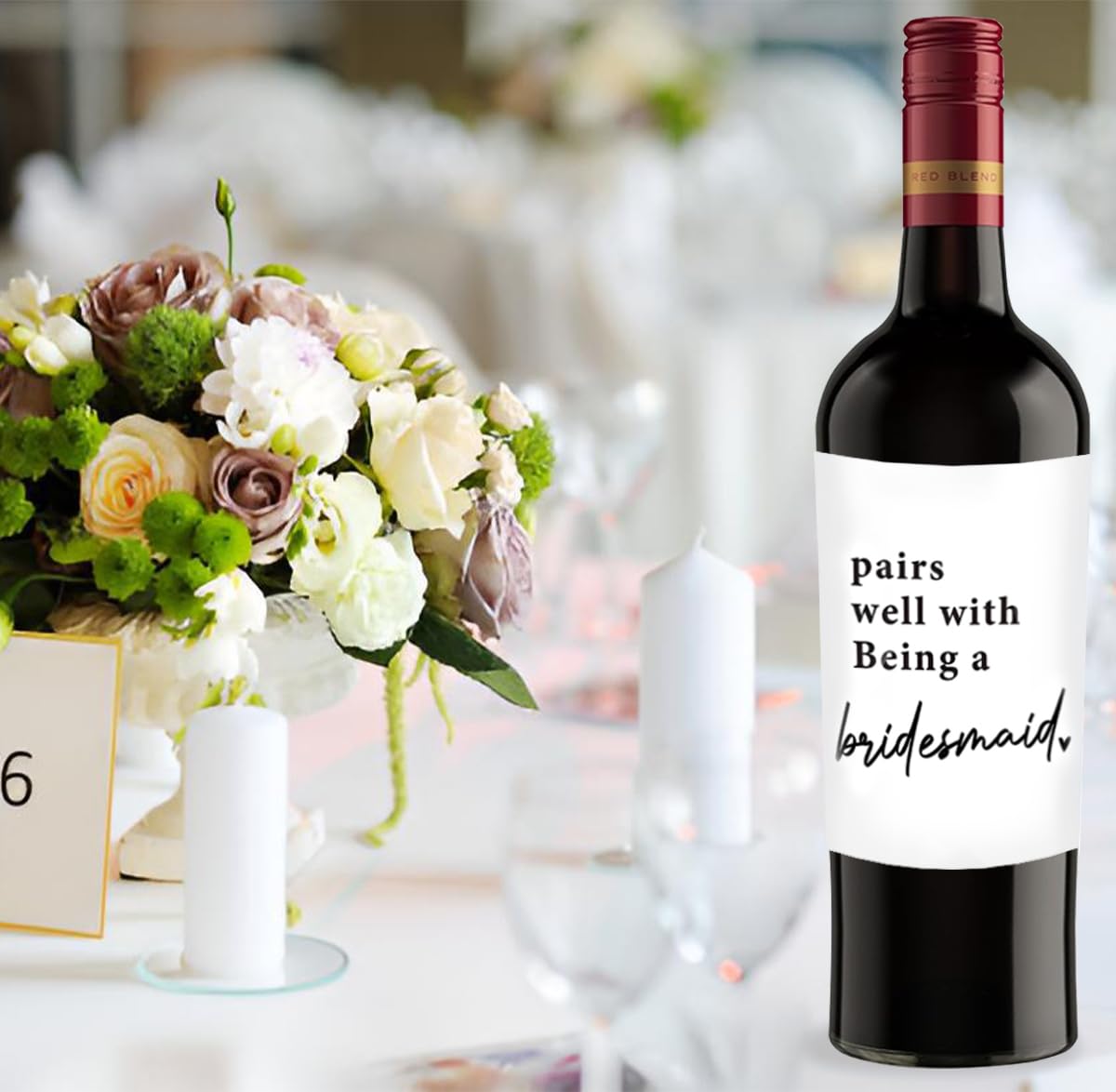24Pcs Bridesmaid Wine Labels - Unique Proposal Gifts for Bridal Showers, Will You Be My Bridesmaid Stickers, Perfect for Wedding Party Favors - Great for Bachelorette Parties, Bridal Showers & DIY Wedding Decorations
