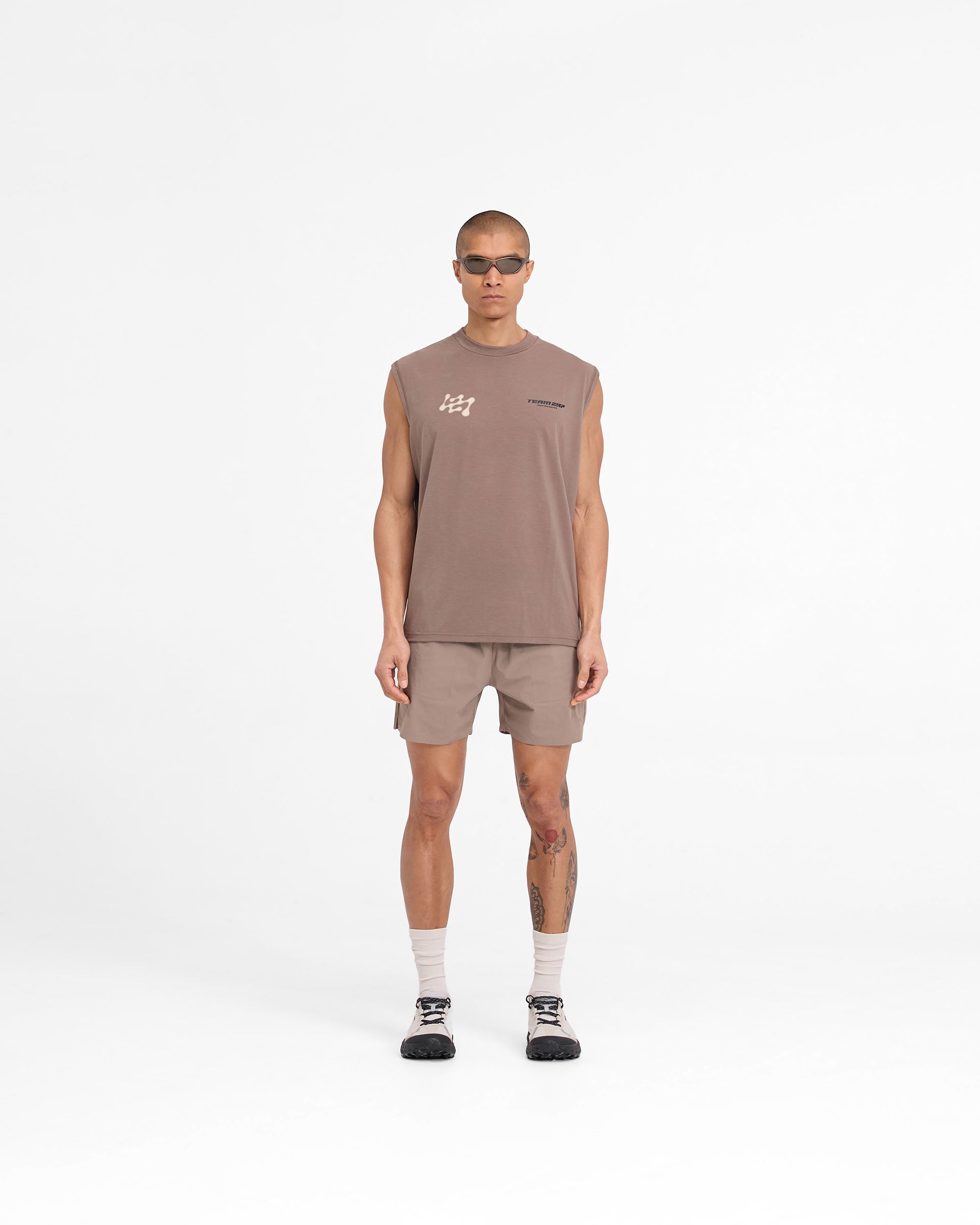 Team 247 Fused Shorts for Men - Comfortable Athletic Running Shorts in Umber Brown | Perfect for Gym, Workout & Casual Wear