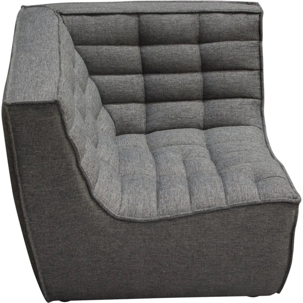 3-Piece Corner Modular Sectional Sofa in Grey - Modern L-Shaped Couch for Living Room, Lounge & Family Room