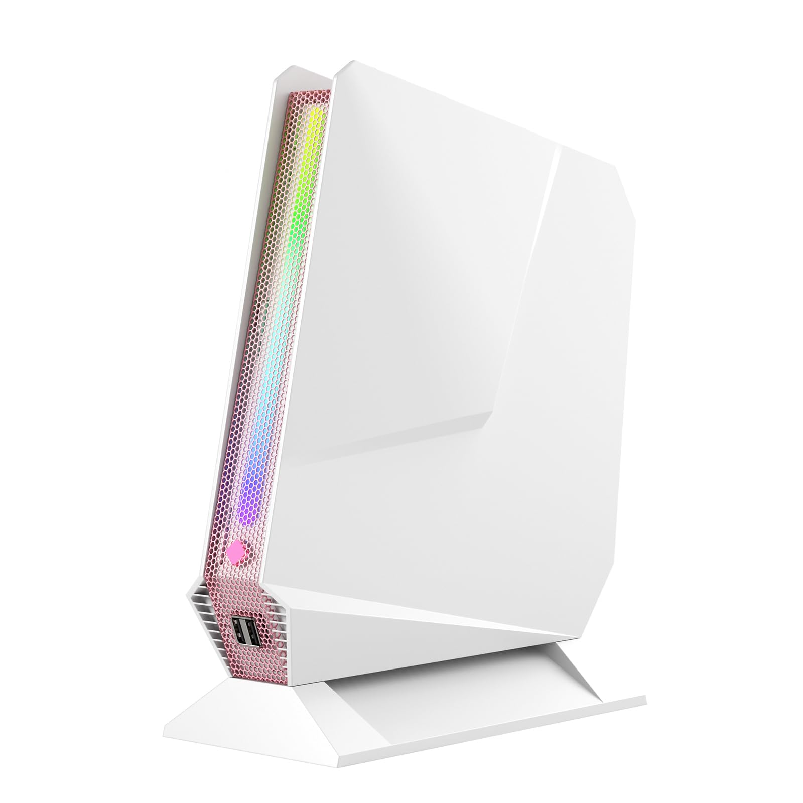 Powerful Mini PC - Intel Core i7-8750H, GTX 1050 3GB Dual Graphics, 16GB DDR4 RAM, 512GB PCIe NVMe SSD | RGB Lighting, 4K Triple Display, WiFi 6, BT 5.2 | Preinstalled Windows 11 Pro | Perfect for Gaming, Office Work & Home Entertainment
