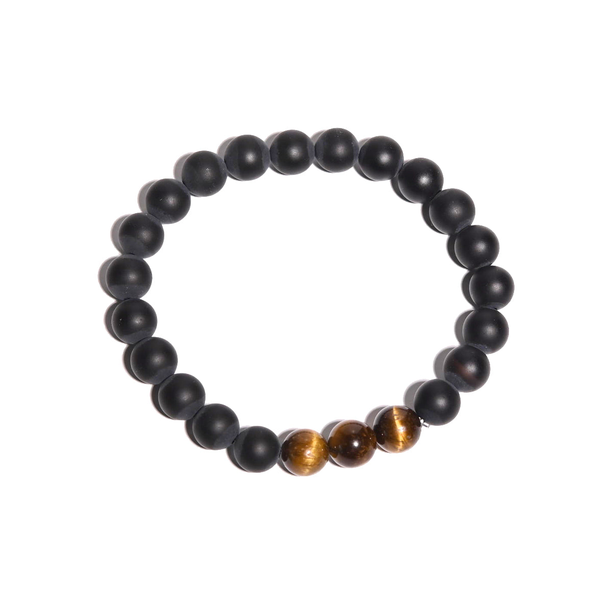 Black Onyx and Tiger's Eye Bracelet for Protection and Manifestation - Spiritual Healing Jewelry for Meditation, Energy Balancing, and Positive Vibes