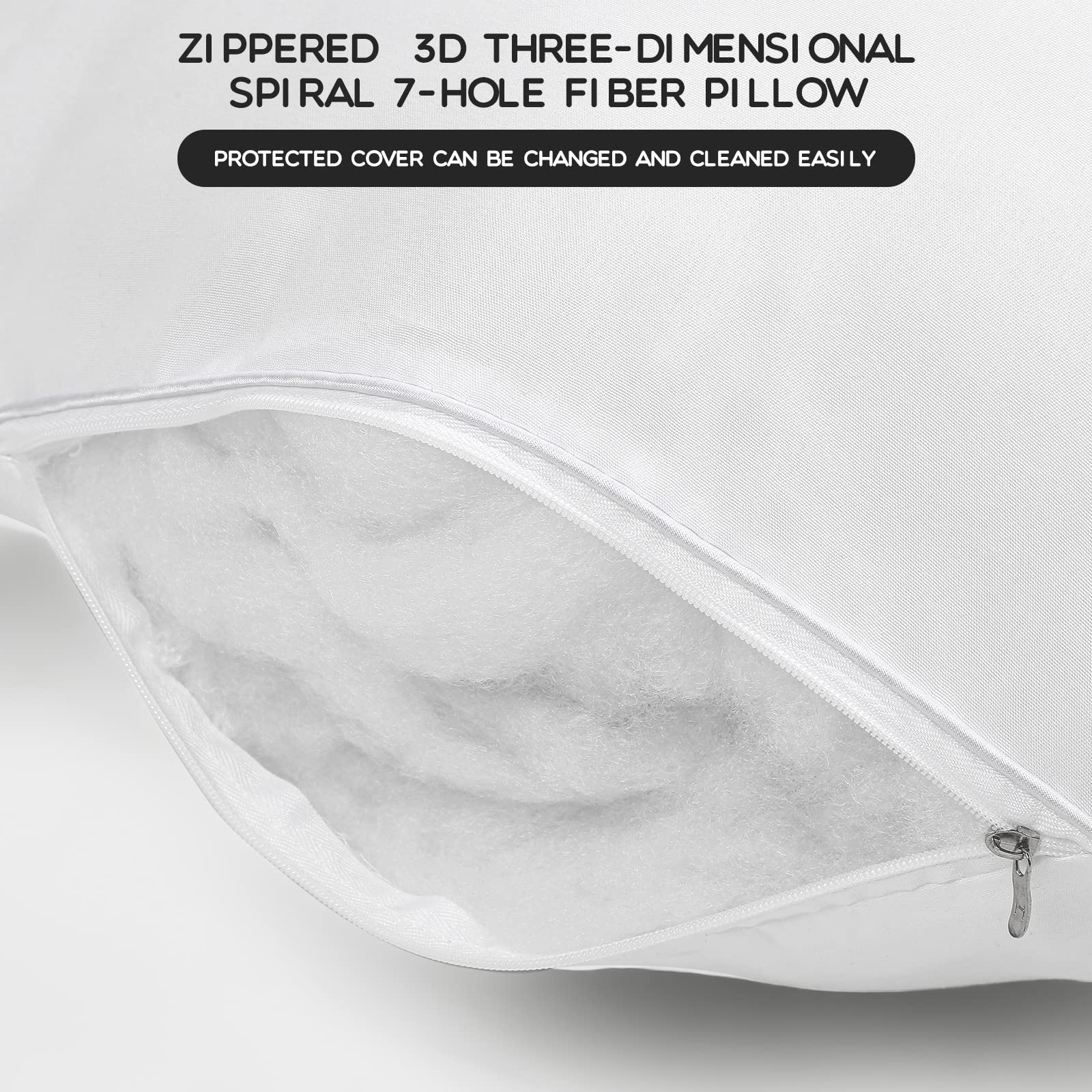 Macarrie 20-Pack Queen Pillows for Sleeping - Hotel Quality, Machine Washable (30x20 Inches) - Ideal for Stomach, Back & Side Sleepers