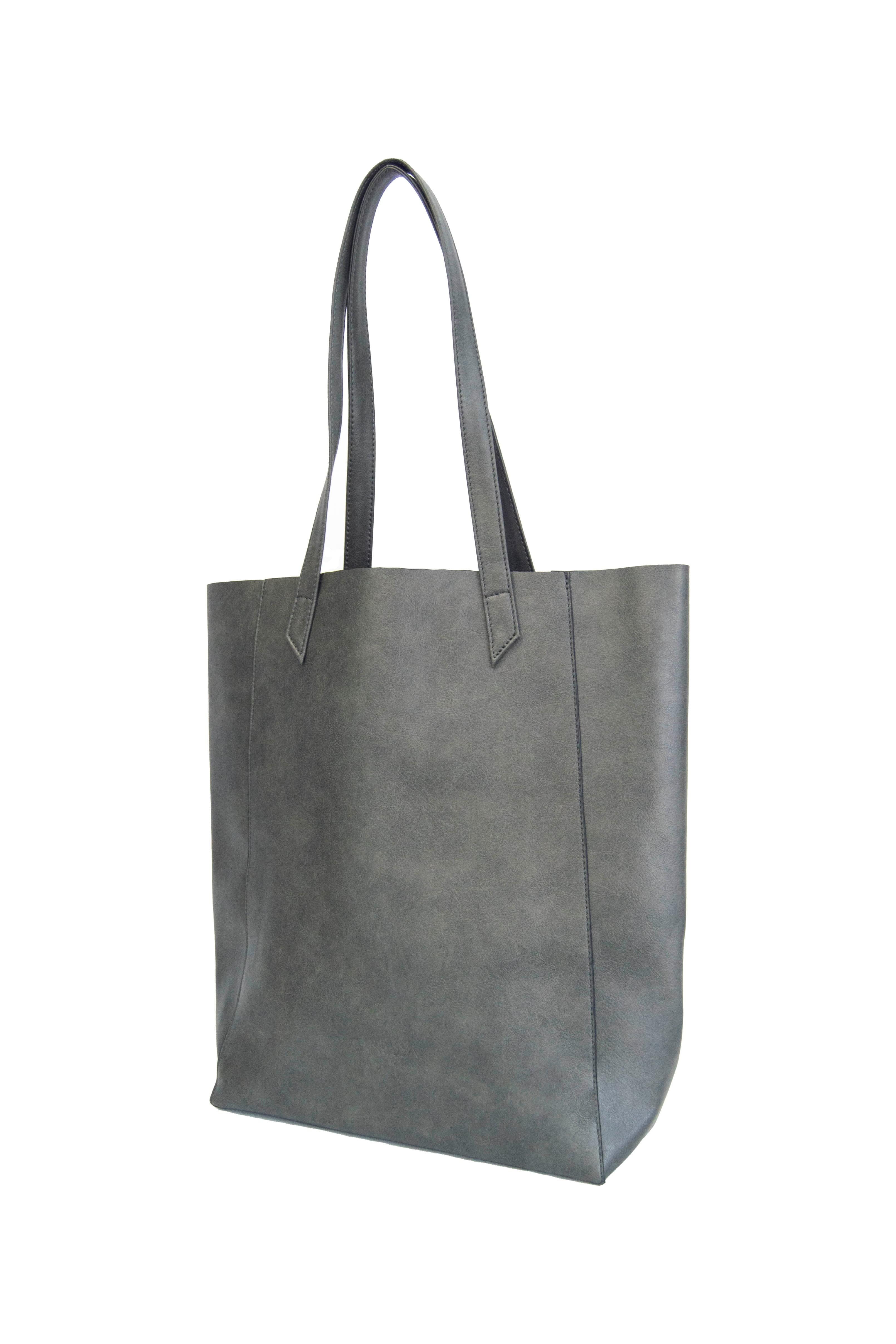 Eco-Friendly Vegan Leather Everyday Tote Bag for Women - Lightweight & Durable Grey Handbag | Perfect for Work, Travel & Shopping
