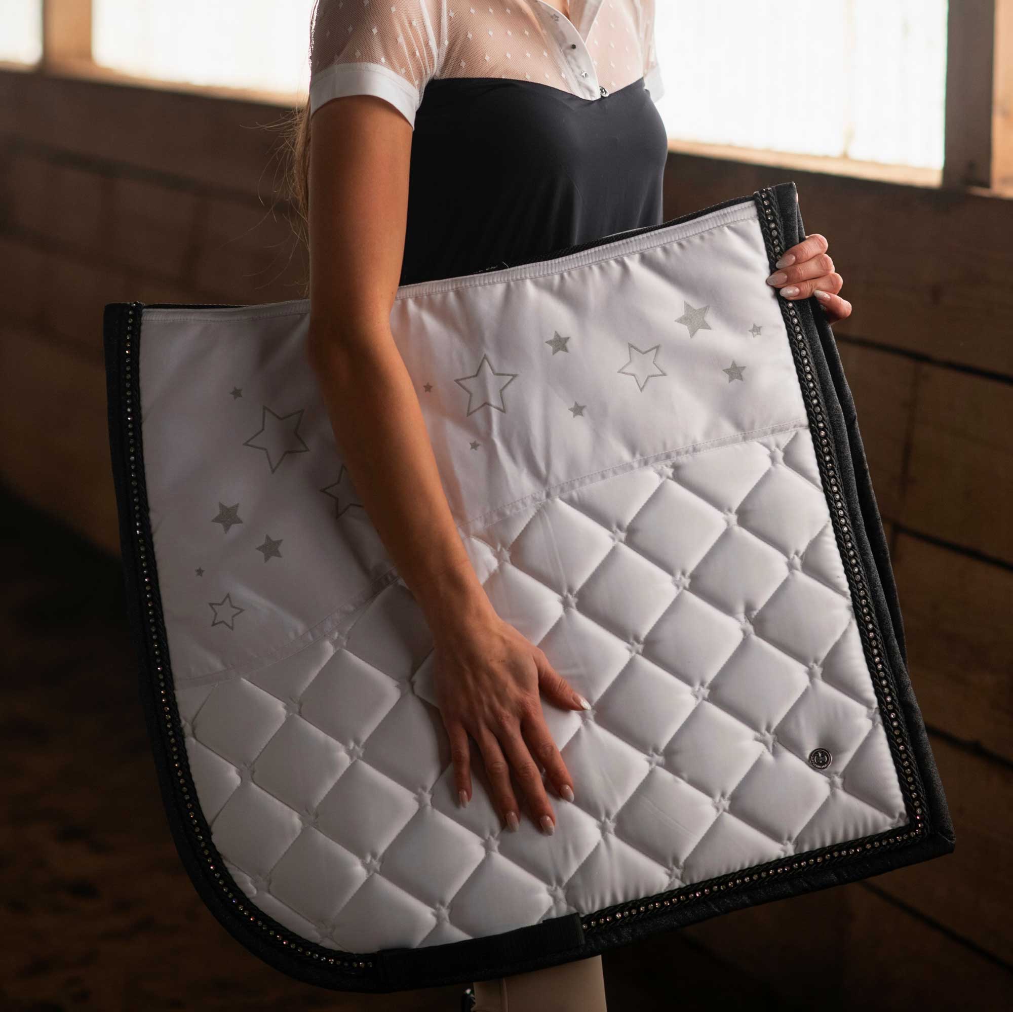 Dapplebay Shine On Dressage Saddle Pad - Premium Equestrian Saddle Pad for Dressage Riding, Horse Training & Competition - Perfect for Show Jumping & Dressage Events