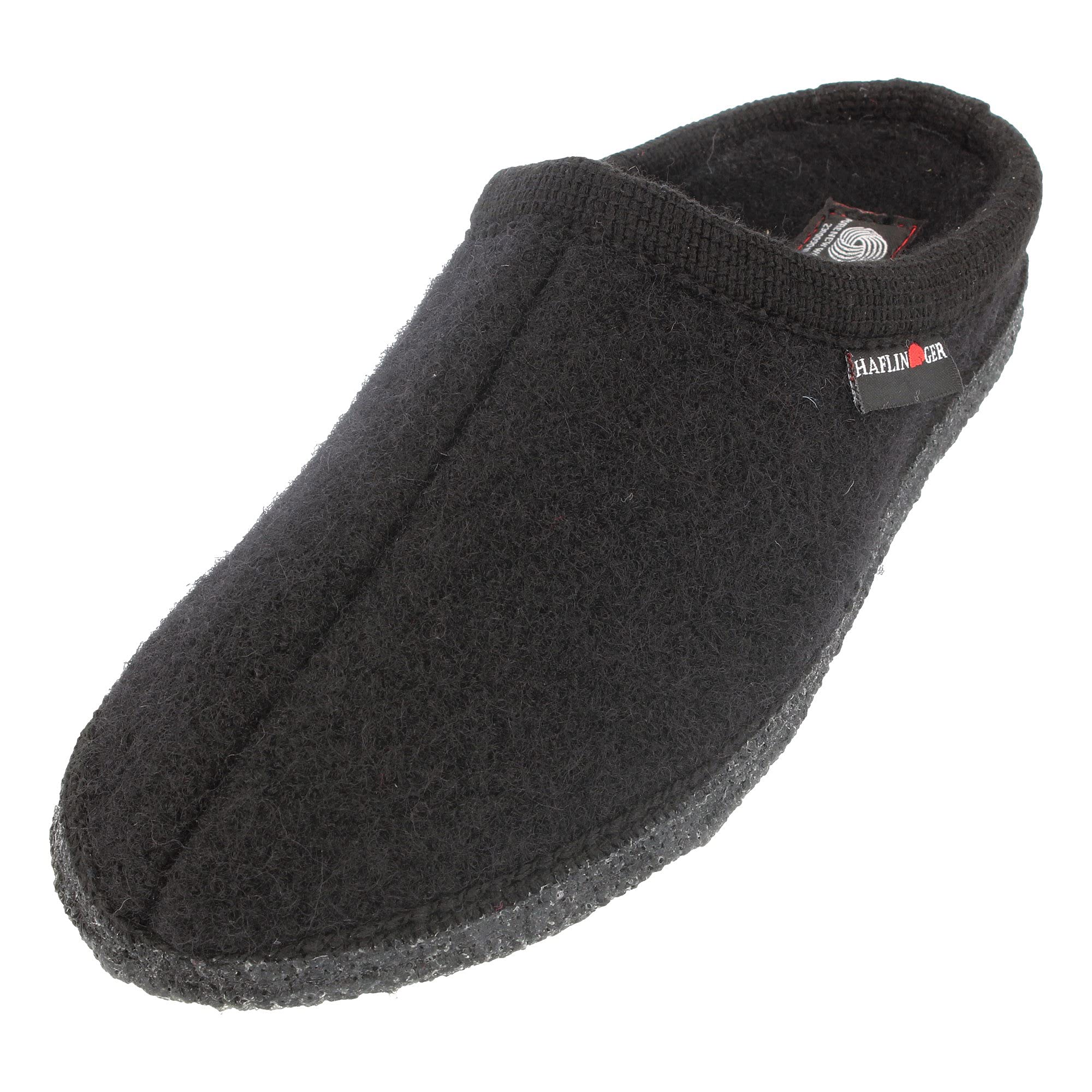 HAFLINGER Men's Wool Felt Low-Top Slippers - Cozy Indoor House Shoes for Relaxation & Comfort at Home