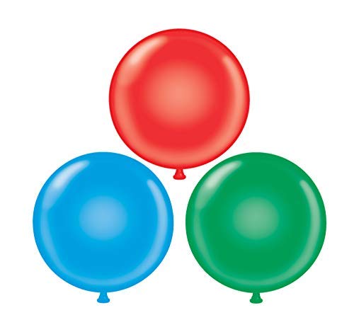 72 Inch Giant Latex Balloons - Pack of 3 (Red, Green, Blue) for Party Decorations, Birthday Celebrations, and Special Events