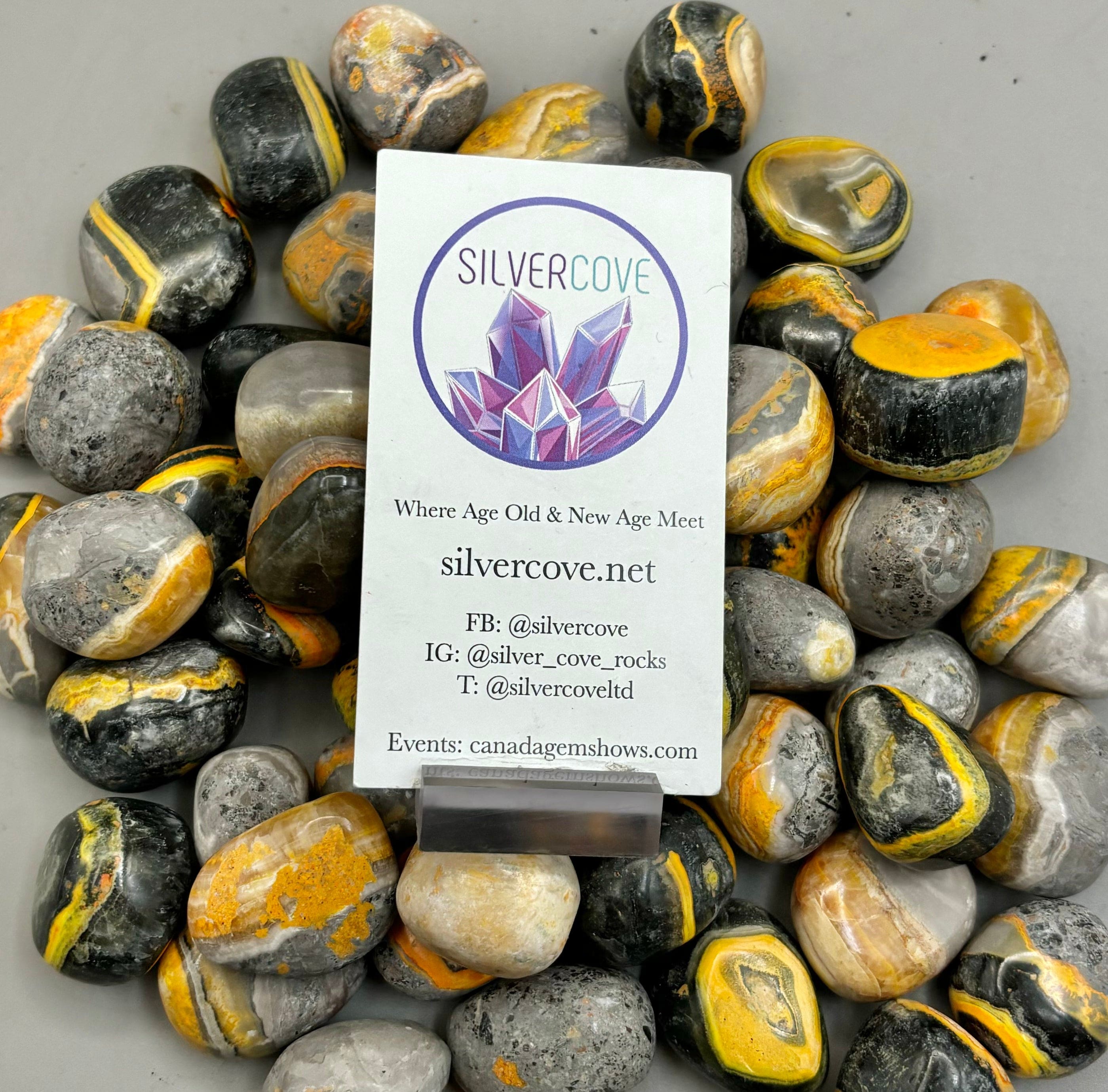 Bumble Bee Jasper Tumbled Stones - Natural Healing Crystals for Meditation, Chakra Balancing & Home Decor | Perfect for Reiki, Jewelry Making & Spiritual Gifts
