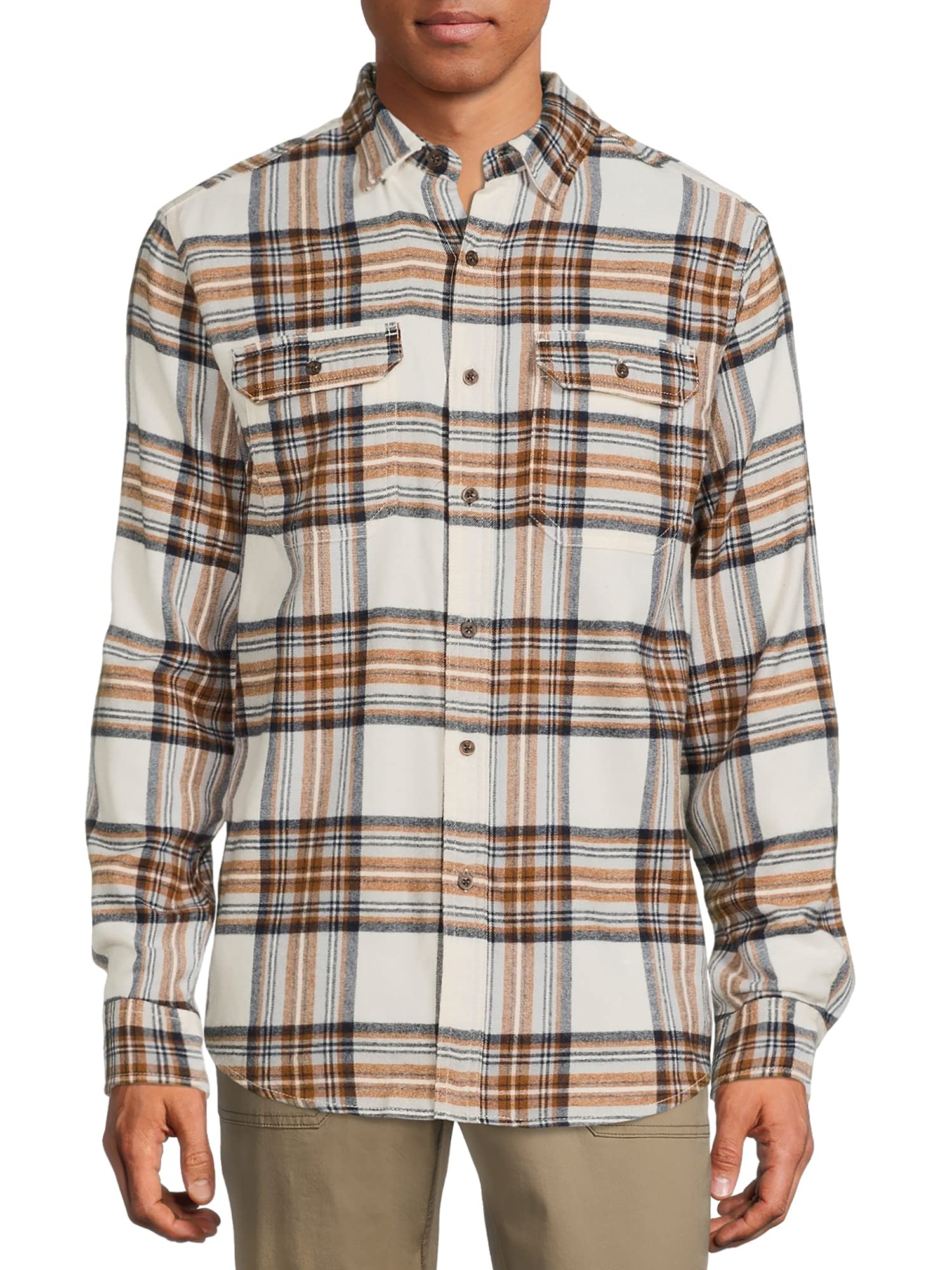 George Clothing Men's Super Soft Flannel Shirt - Comfortable Casual & Outdoor Wear for Fall and Winter