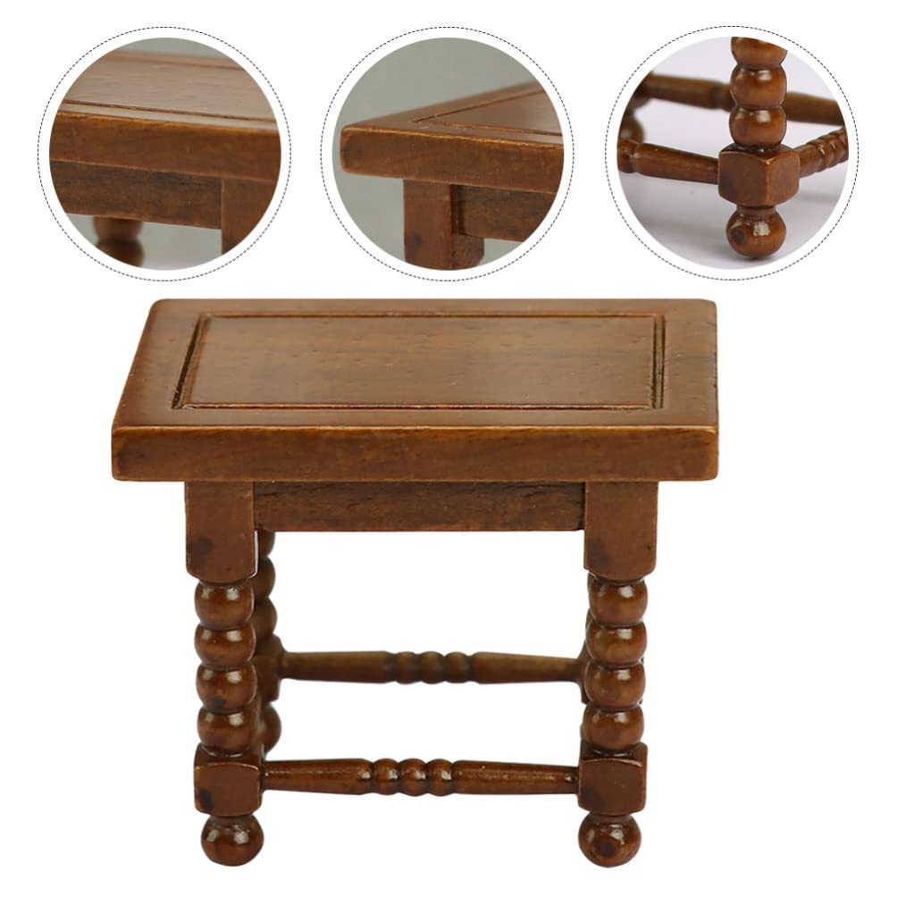 Mini Wooden Nightstand with Drawer - Cute Dollhouse Bedside Table for Kids Room, Tiny Furniture for Miniature Scenes, DIY Dollhouse Decor & Home Accessories - Perfect for Bedroom, Playroom & Collectible Displays