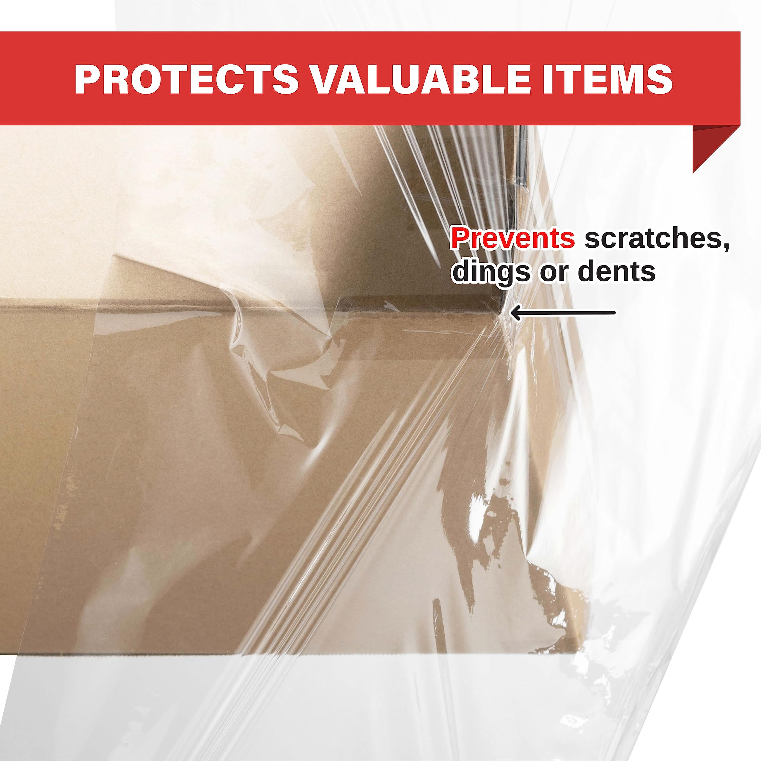 **Heavy Duty Stretch Wrap Film - 4 Pack, 17.5