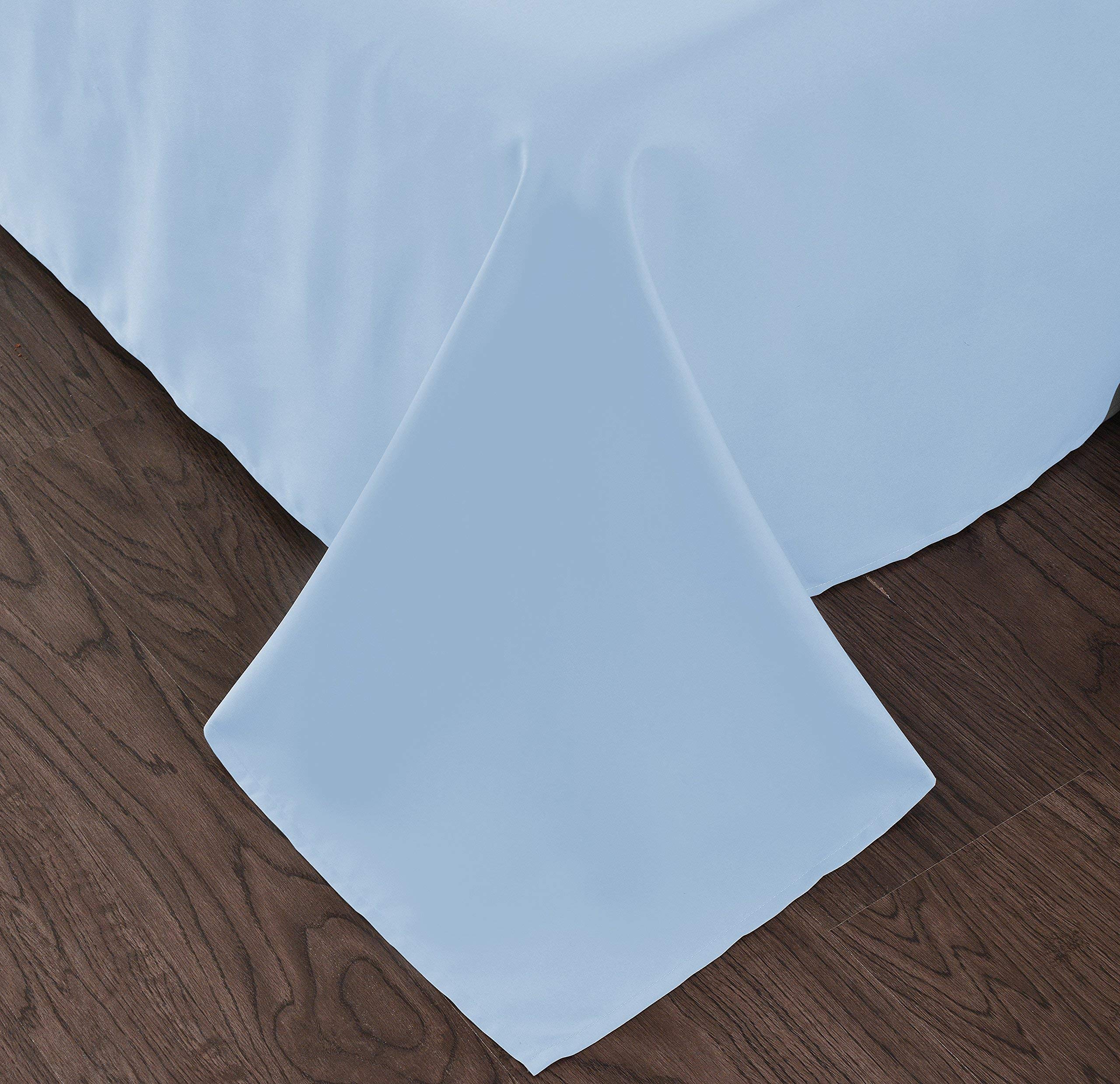 LinenEra 100% Cotton King Size Sheet Set - 4 Piece Sky Blue 800 Thread Count Long Staple Combed Cotton Bedding - Fits 16