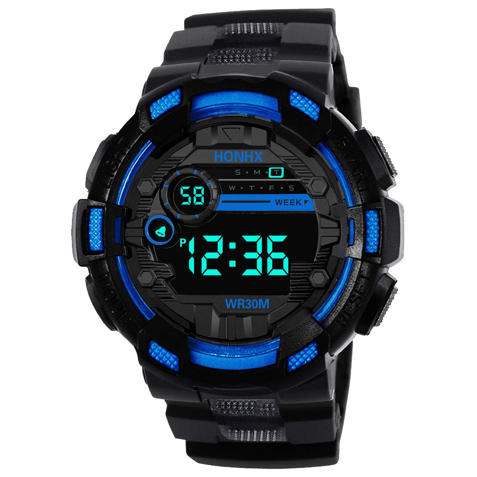 Men's Digital Sports Watch - Waterproof Electronic Watch with 4 Buttons, Multiple Style Options - Perfect Gift for Father, Boyfriend, Brother or Husband - Ideal for Running, Gym Workouts & Outdoor Activities
