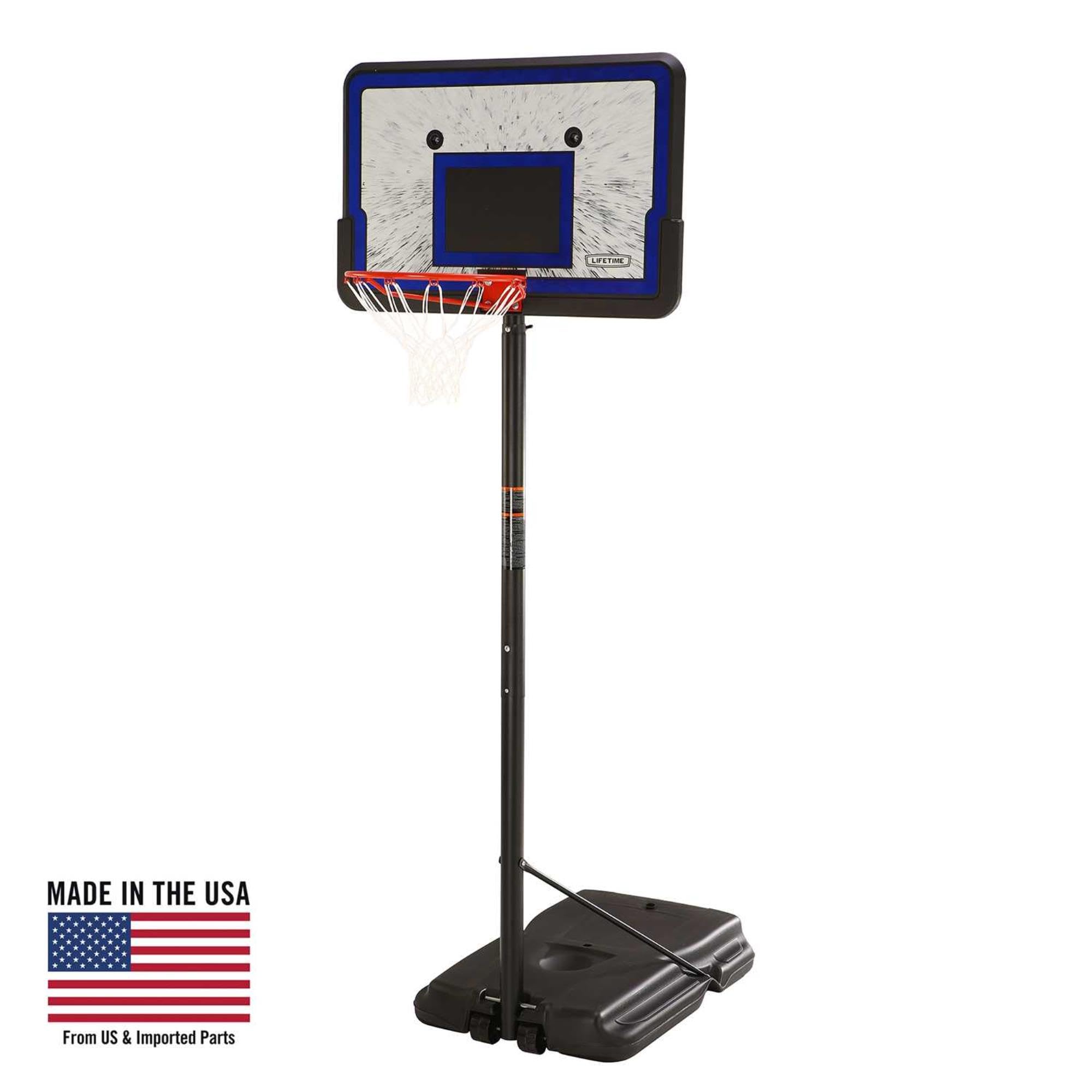 Lifetime Height Adjustable Portable Basketball Hoop System with 44 Inch Backboard - Perfect for Driveway, Backyard & Outdoor Basketball Games