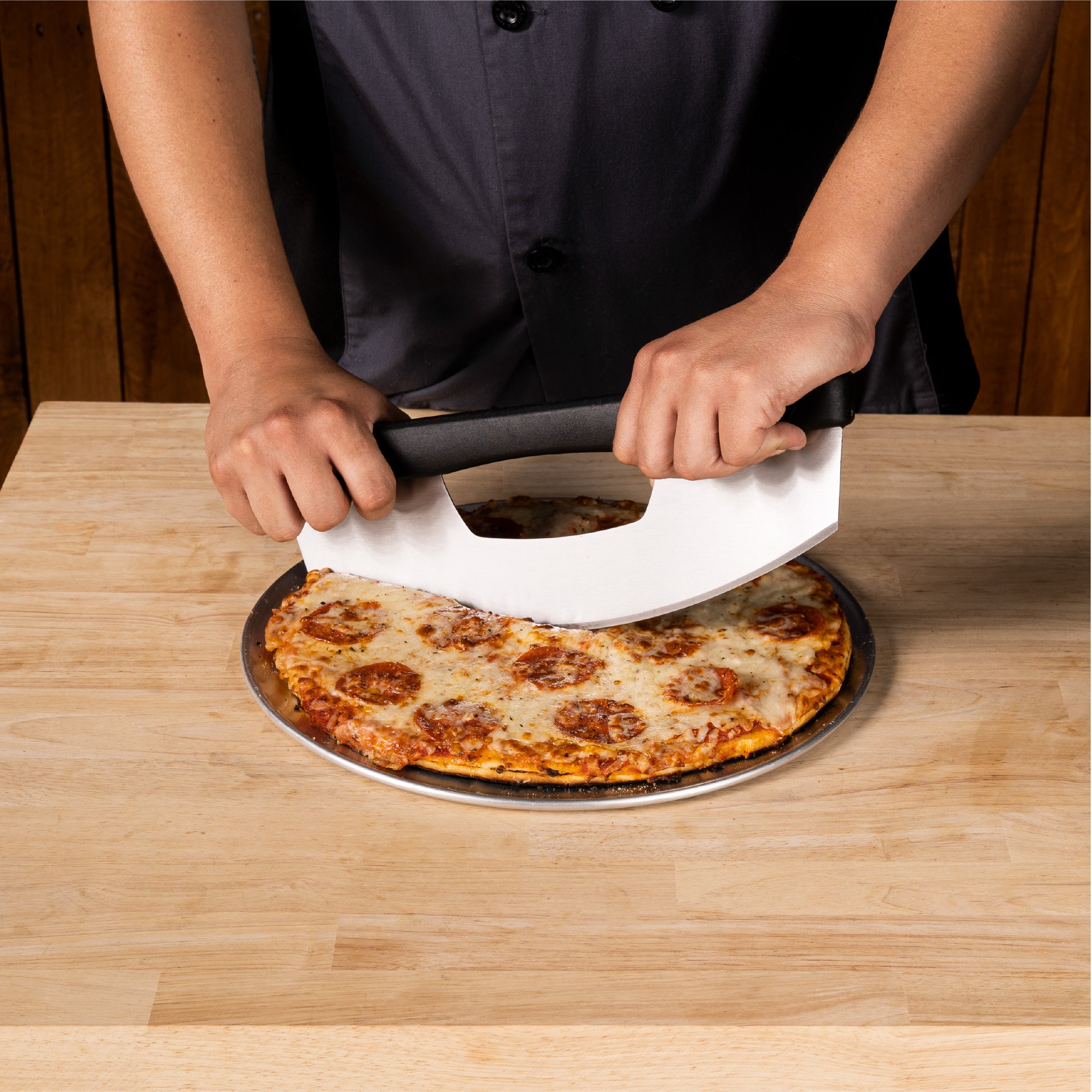 4-Piece Essential Pizza Making Kit - Stainless Steel Pizza Cutter, Server, Rolling Pin & Dough Scraper - Perfect for Home Baking, Parties & Italian Cooking Enthusiasts