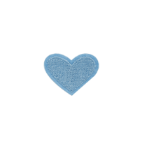 Blue Heart Embroidered Iron-On Patches for DIY Clothing & Accessories - Perfect for Jackets, Bags & Denim Customization