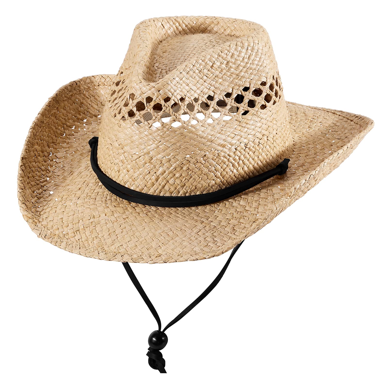 Stylish Brown Straw Cowboy Hat for Men & Women - Western Cowgirl Hat with Exquisite Decorative Band | Perfect for Ranchers, Outdoor Adventures & Country Music Festivals