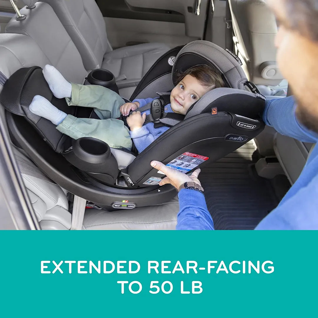 Revolve 360 Extend All-in-One Rotating Convertible Car Seat for Babies & Toddlers - Revere Black | 360° Swivel for Easy Entry/Exit | Rear to Forward Facing | Perfect for Travel & Daily Commute