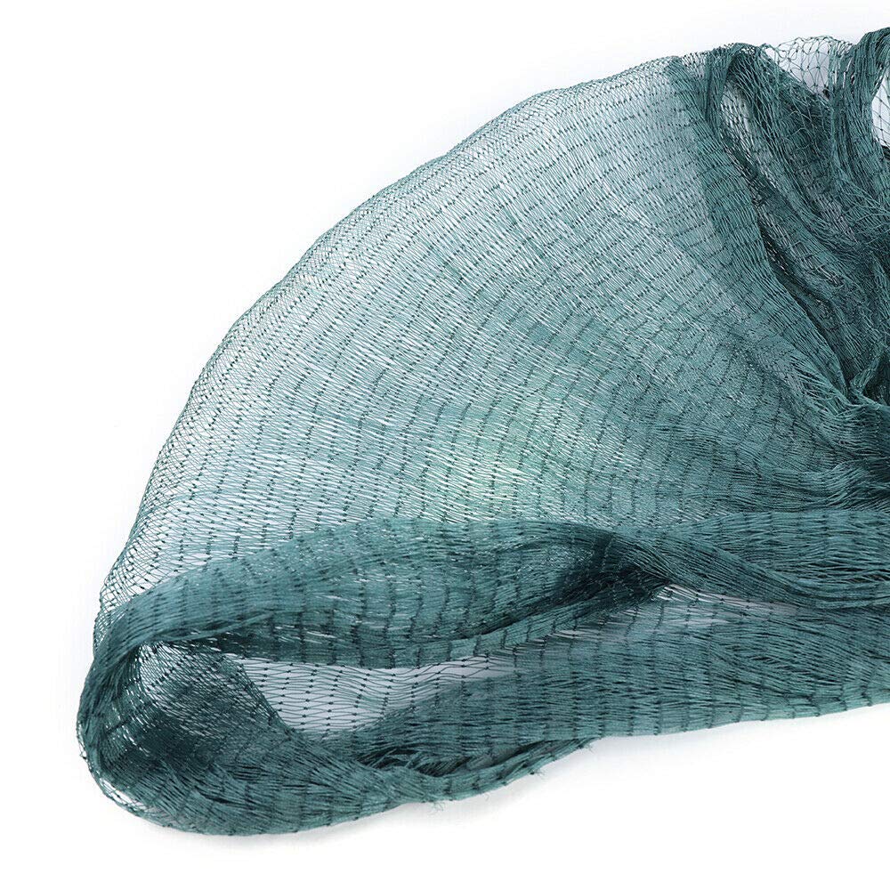 10X65Ft Fishing Drag Net Trap Cast Net - Heavy Duty Polyethylene Mesh with Iron Sinkers for Beach Fishing, Bait Seine & Freshwater Use (320M, Made in USA) - Perfect for Shore Fishing, Crabbing, and Small Boat Angling