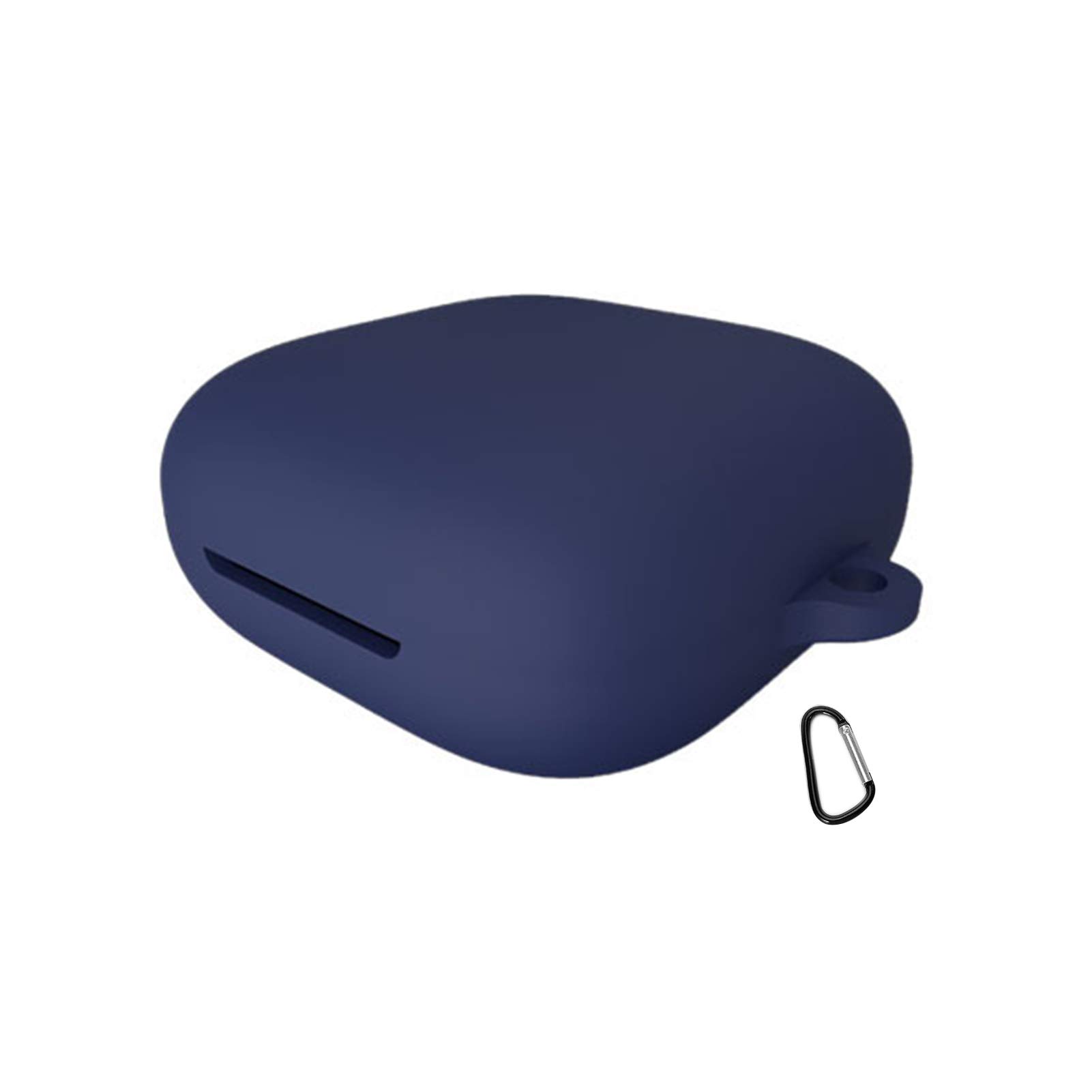 HEVIRGO Bluetooth Headset Case Cover - Wireless Earbuds Protective Charging Case with Silicone Anti-Fall Design for Oppo ENCO W51 (Dark Blue) | Perfect for Travel, Workout & Daily Use