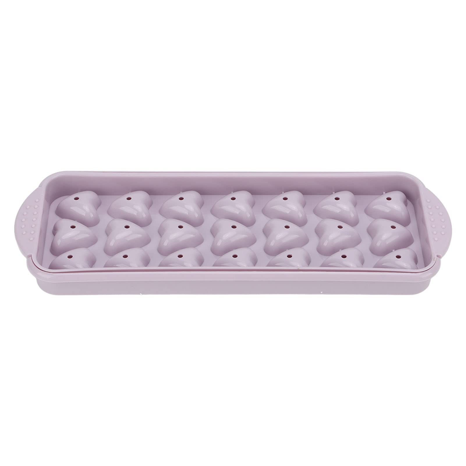 Premium BPA-Free PP Ice Cube Tray with Lid - 12-Cube Silicone Mold for Cocktails, Smoothies & Beverages | Purple Kitchen Essential for Refrigerator, Home Bar & Party Use
