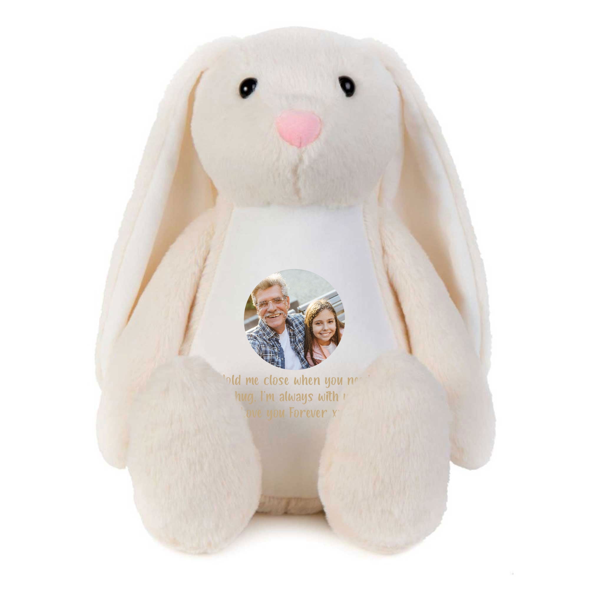 Personalized Photo Record Voice Keepsake Memory Bunny Plush Toy - Perfect Baby Shower Gift, First Birthday Present & Cherished Keepsake for Kids (Cream) | Nursery Decor, Bedtime Companion & Emotional Comfort Gift