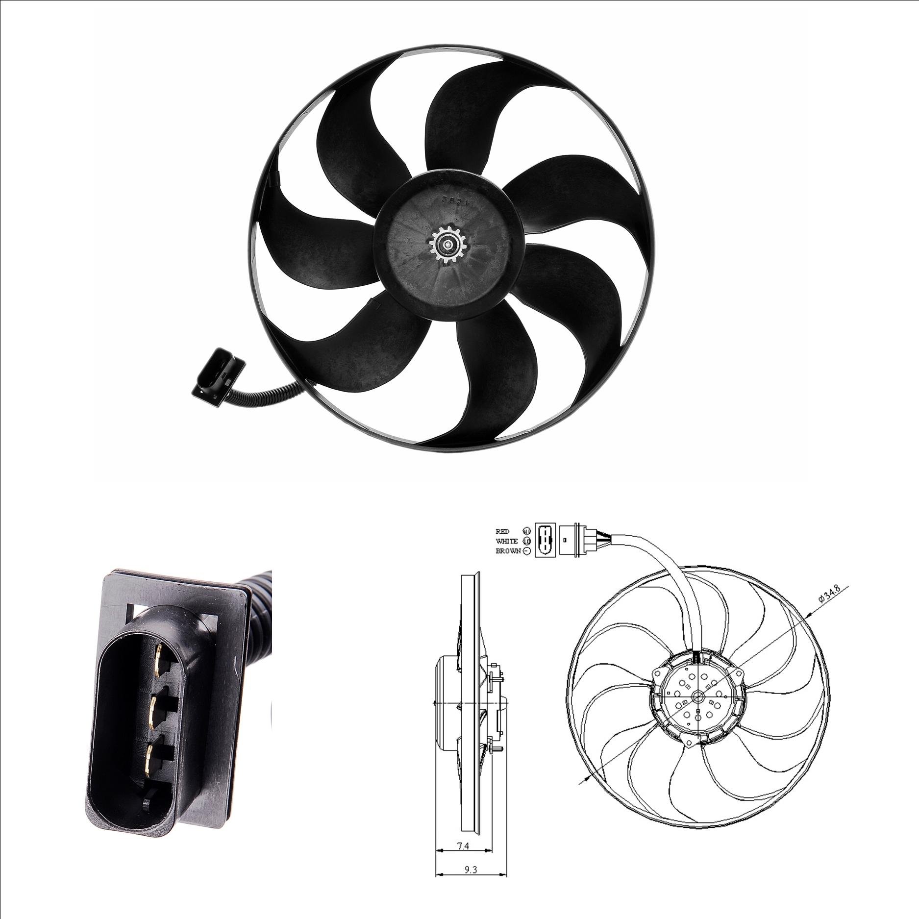 High-Performance 47393 Radiator Fan - Durable Cooling Fan for Cars, Trucks & SUVs - Perfect for Engine Cooling & Overheating Prevention