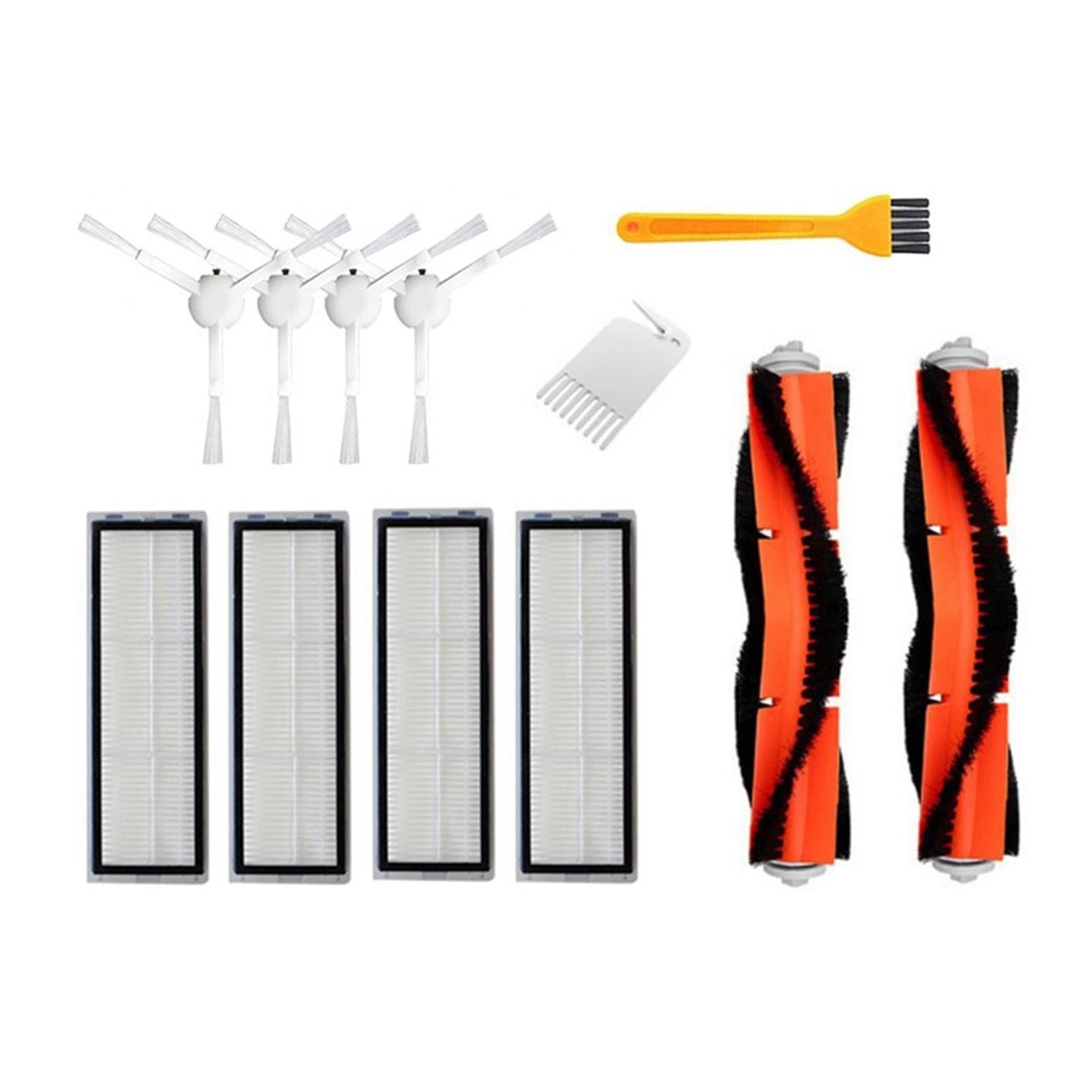 12PCS Mi Robot Vacuum Cleaner Replacement Parts Kit - Compatible with Xiaomi 1C/1T Robot Vacuum - Filters, Brushes & Accessories for Efficient Floor Cleaning - Perfect for Pet Hair & Hardwood Floors