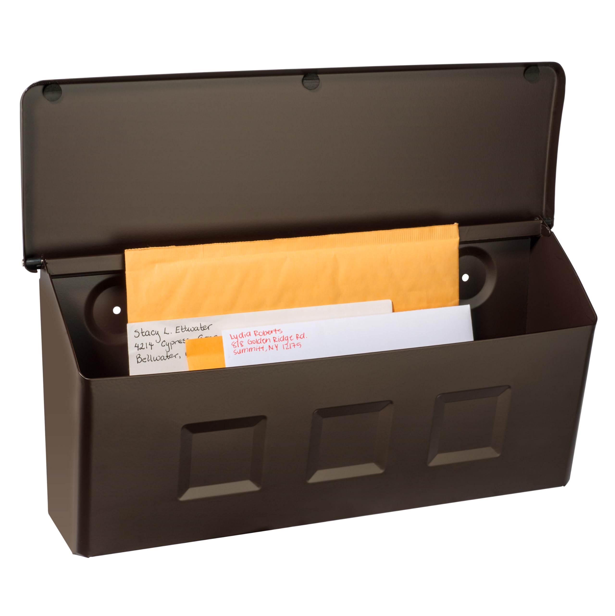 Wayland Galvanized Steel Wall Mount Mailbox - Rubbed Bronze Finish, Small Capacity (Model 2689RZ) | Durable Outdoor Mailbox for Homes, Apartments & Offices | Weather-Resistant Architectural Mailbox for Secure Mail Delivery